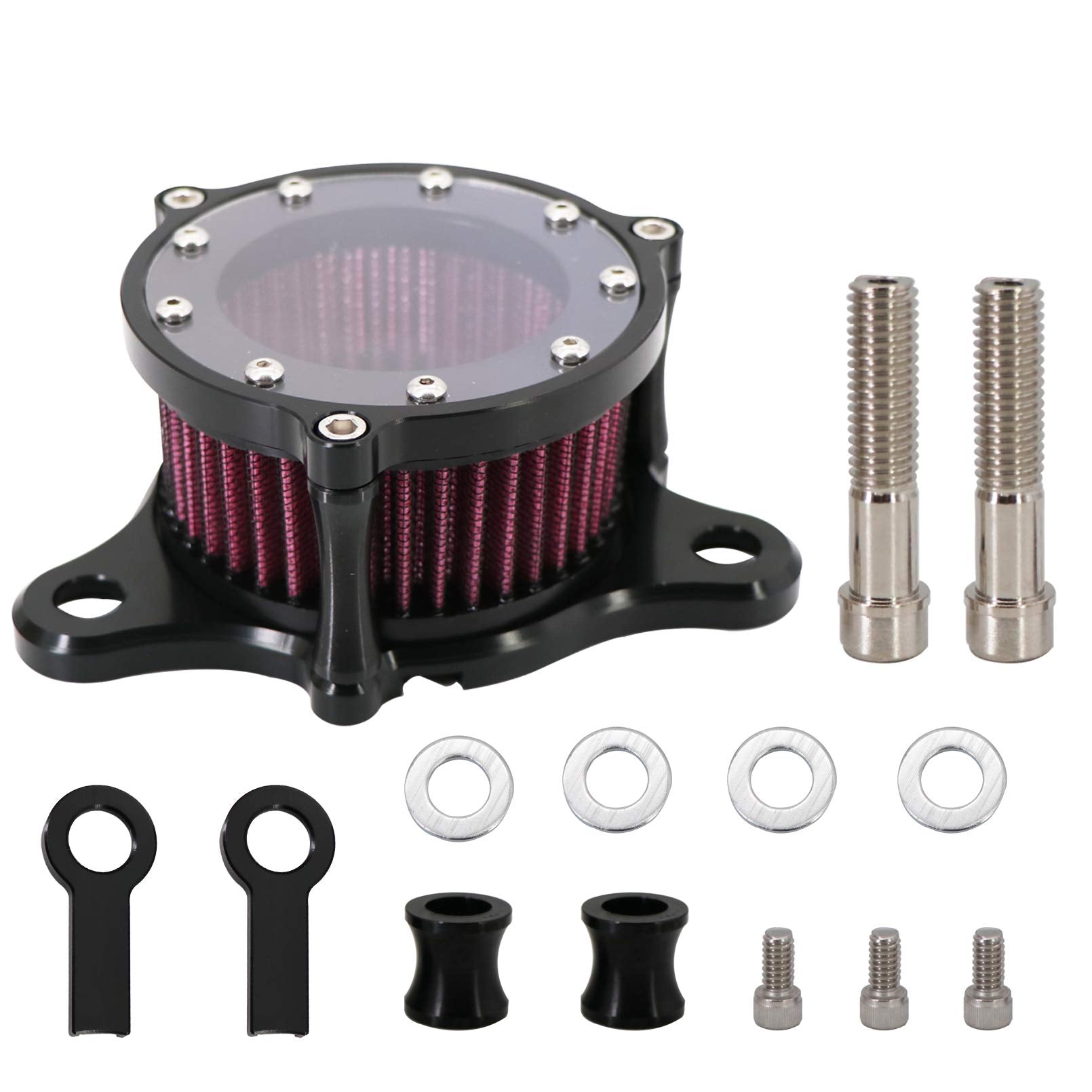 Kipa Air Cleaner Intake Filter System Kit For Sportster Xl883 Xl883N Xl883R Xl883P Xl1200 Xl1200L Xl1200X Iron 883 Forty Eight X