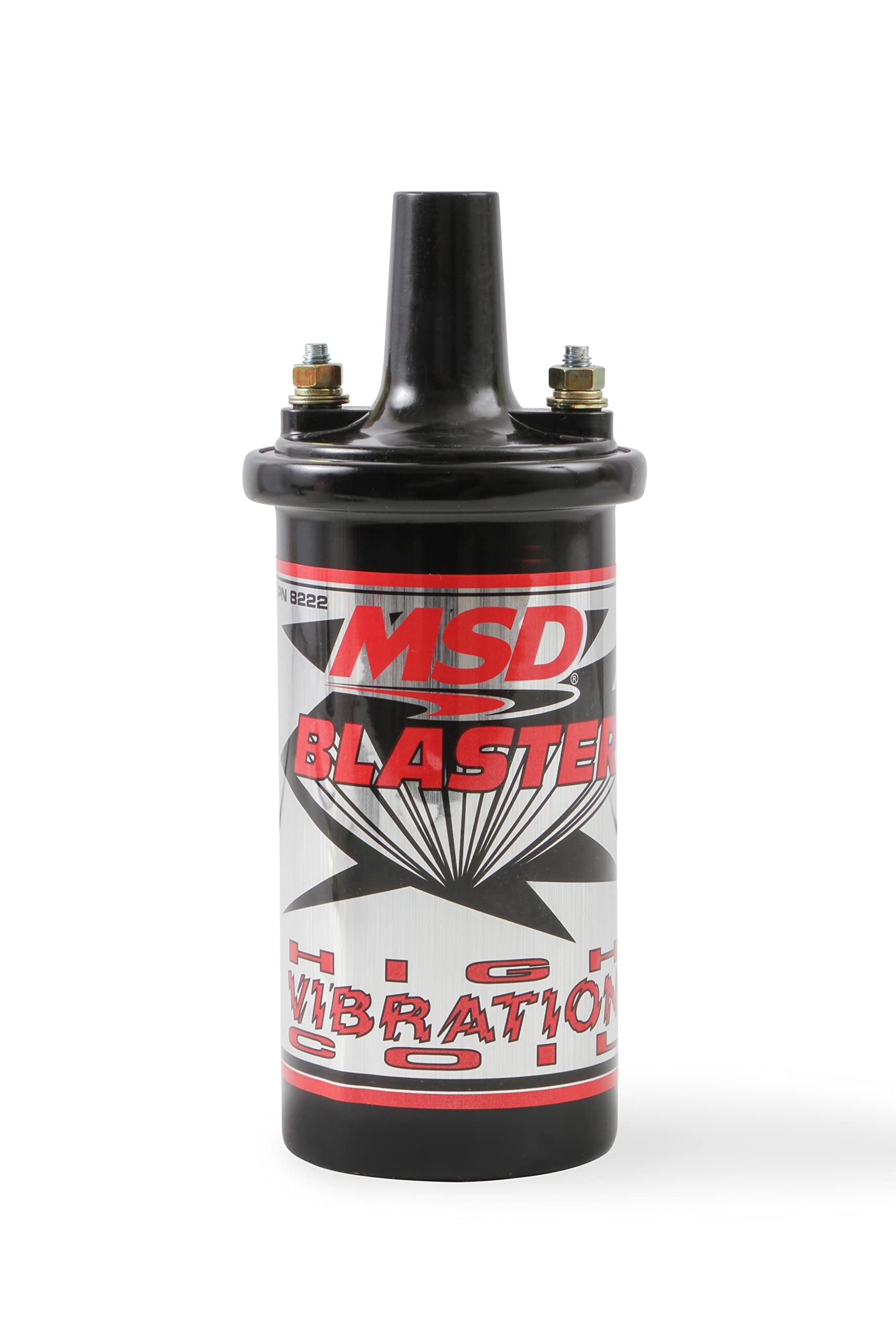 Msd 8222 Ignition Coil Blaster Series, Canister Style, High Vibration, Black, Individual