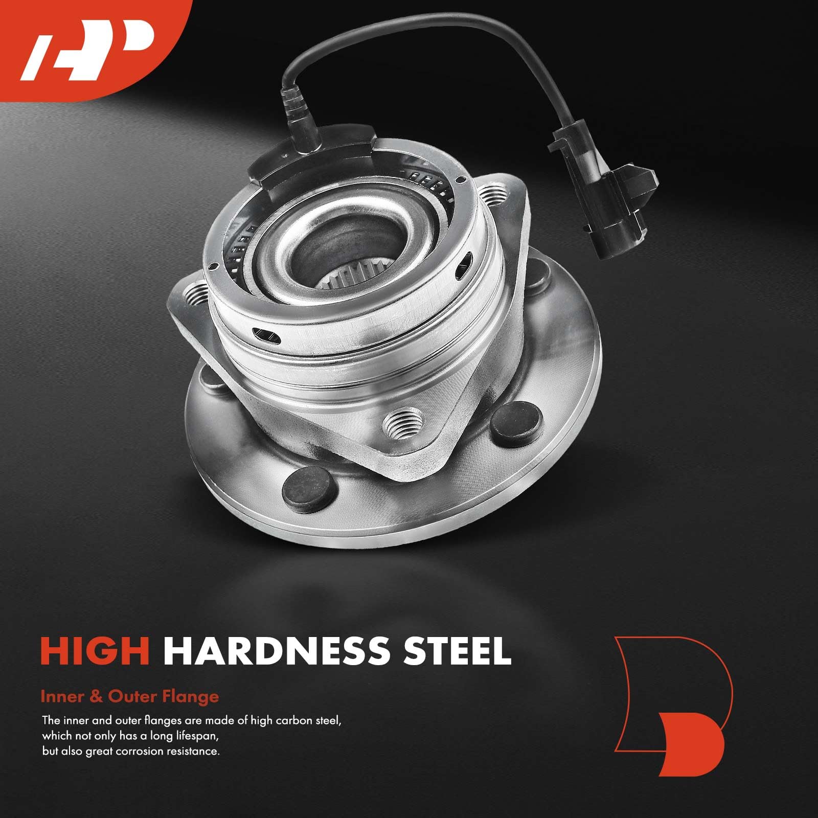 A-Premium 2 x Front Wheel Bearing and Hub Assembly with ABS & 5-Lug Compatible with Chevrolet Malibu 2004-2012, HHR & Cobalt 200