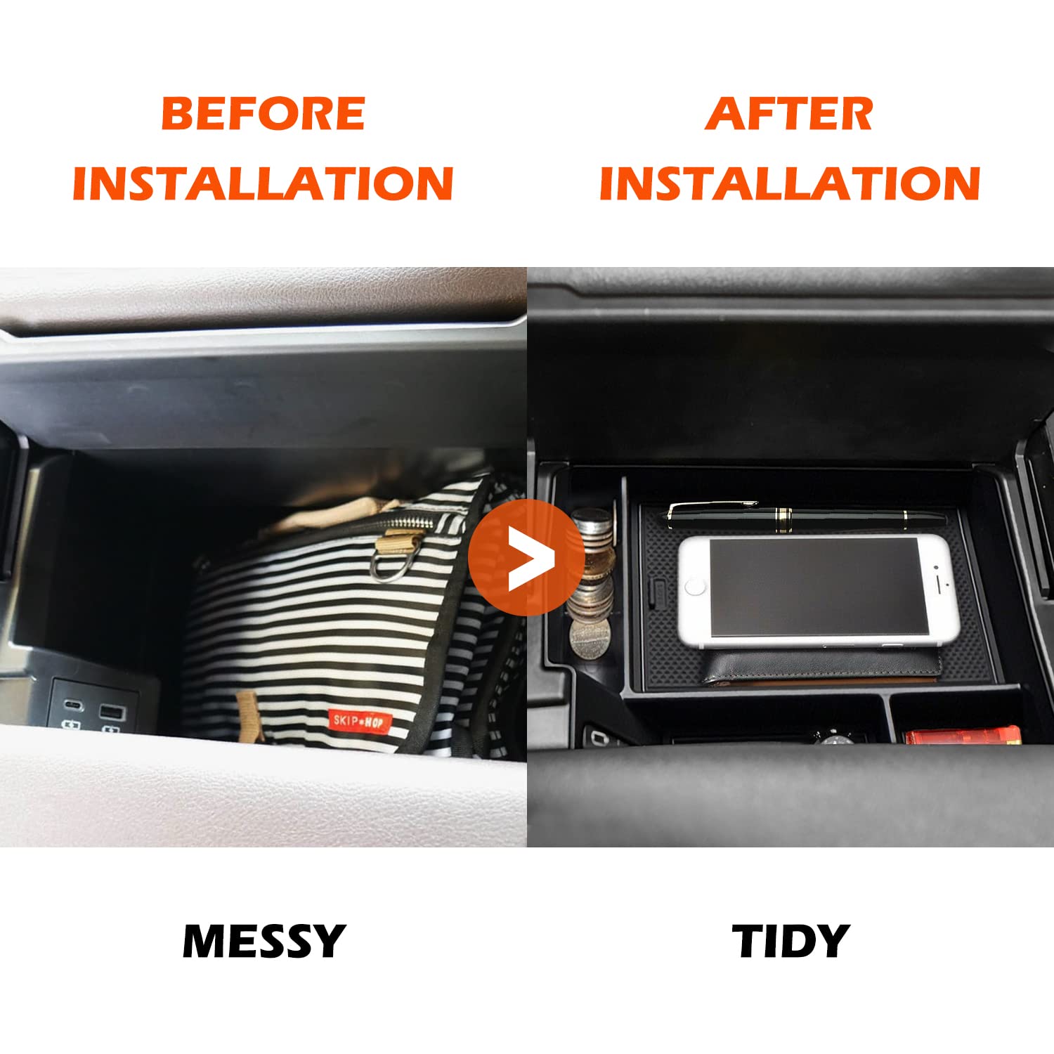 Jojomark Compatible With Toyota Sienna 2021 2022 2023 2024 Accessories Center Console Tray Organizer