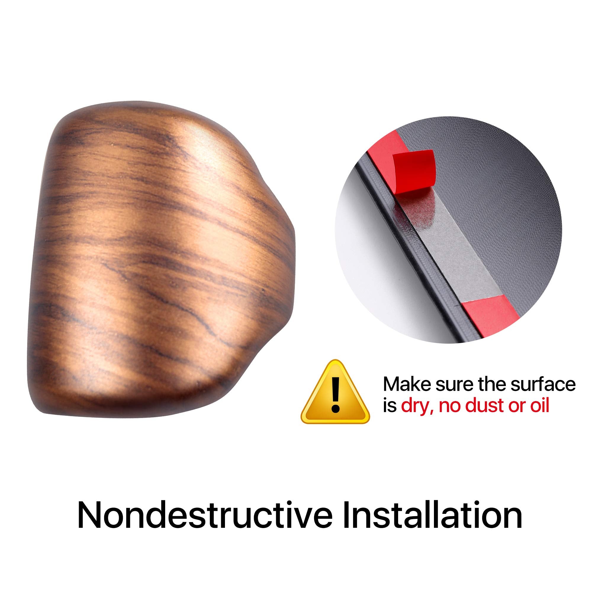 AntBooBoo for Honda CRV CR-V 2017 2018 2019 2020 2021 2022 Gear Shift Knob Cover Peach Wood Grain Interior Decoration for CR V (