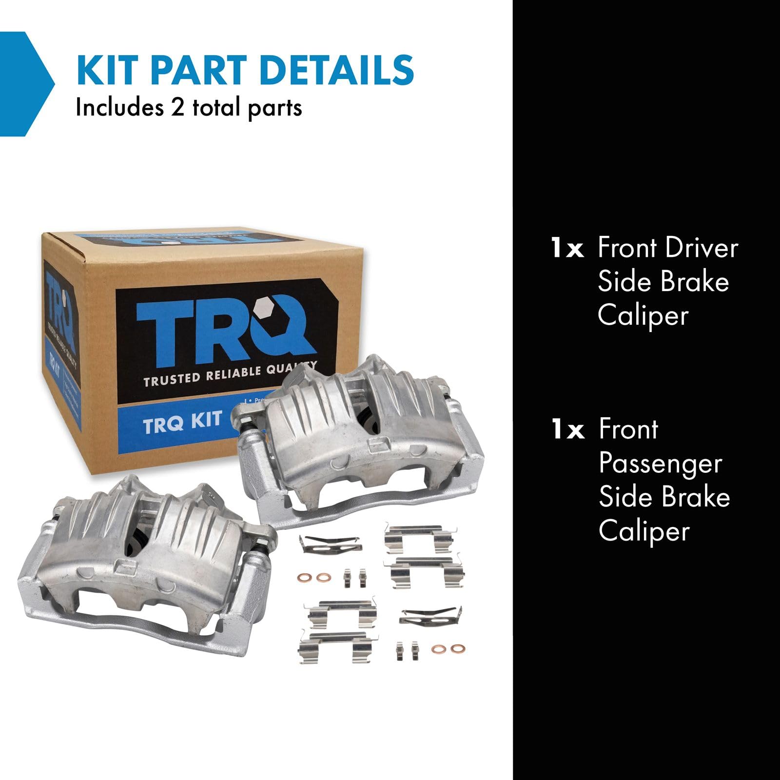 Trq Front Brake Caliper Set Compatible With 2004-2005 Buick Rainier 2003-2005 Chevrolet Ssr 2002-2005 Trailblazer Ext Gmc Envoy