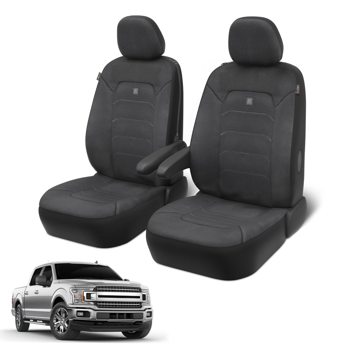 Neoprene Advantage Waterproof Seat Covers - Truck, Van & SUV Seat Covers for Cars - Front Seat Cover Set with Airbag Compatibili
