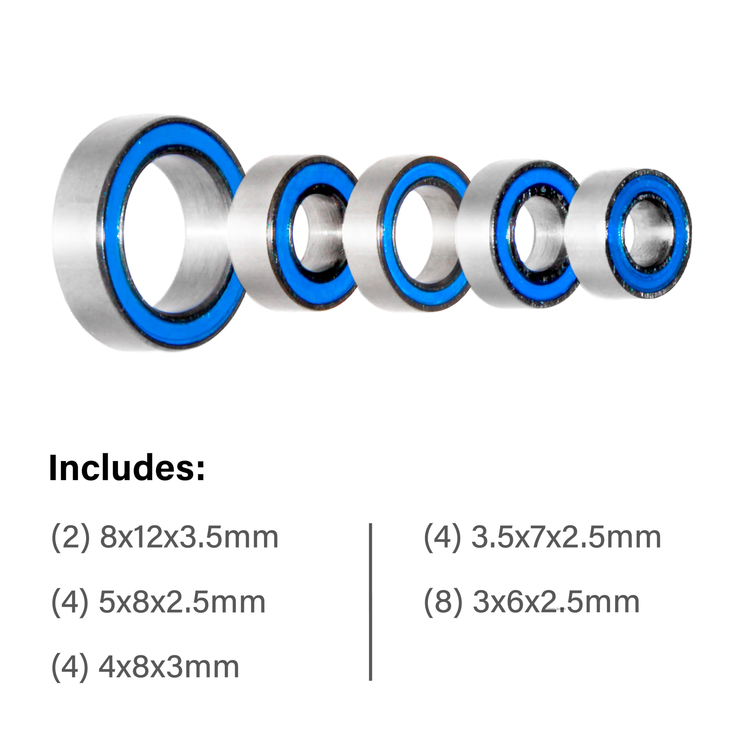 Winter Evening - For Traxxas Trx4M 1/18 Bronco, Defender, K10, And F-150 - Sealed Bearings Kit (22 Pcs)