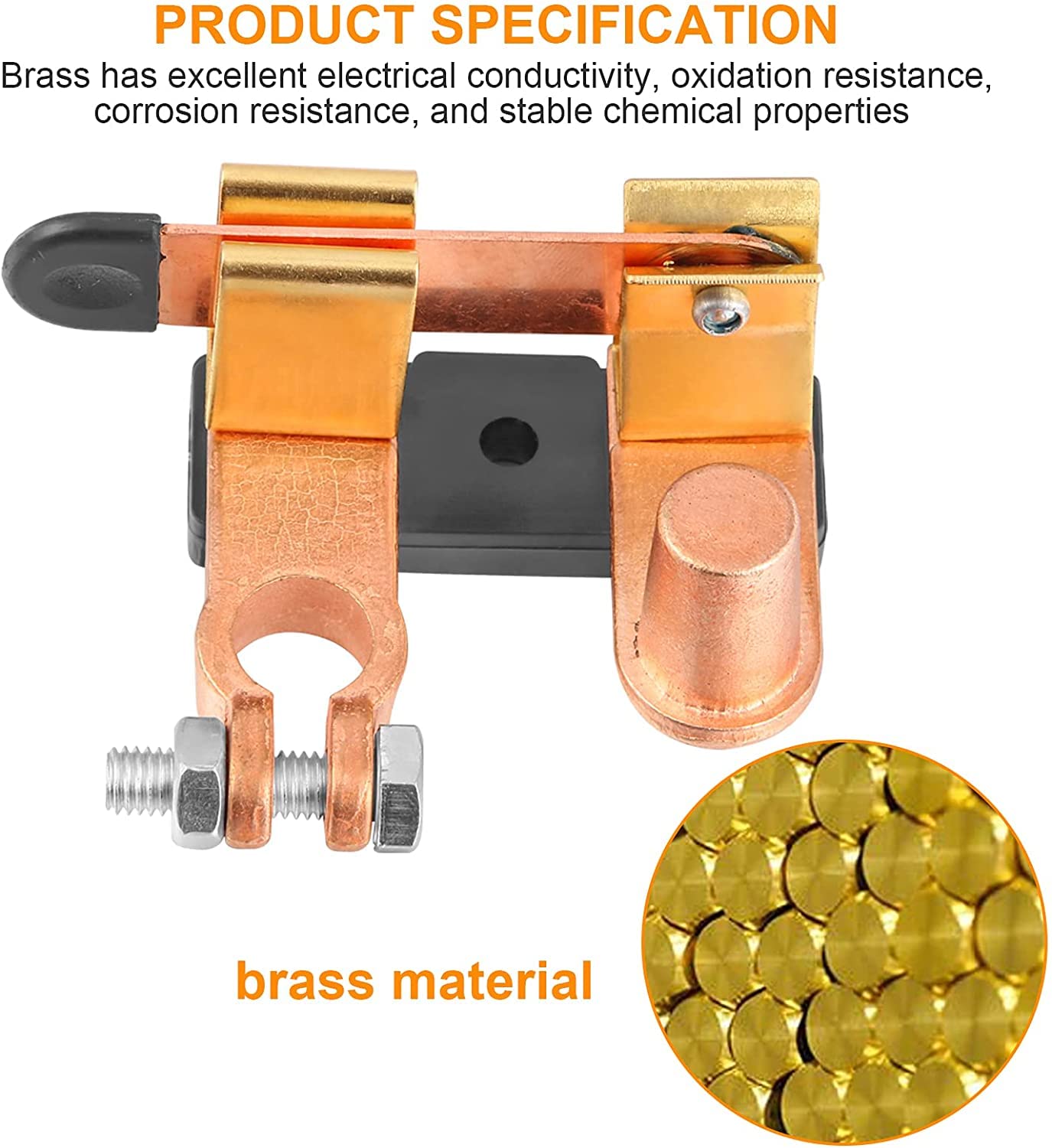 GOGONFLY Master Battery Disconnect Switch, Heavy Duty Knife Blade 12V 24V Battery Cut Off Switch, Top Post Battery Power Shut Of