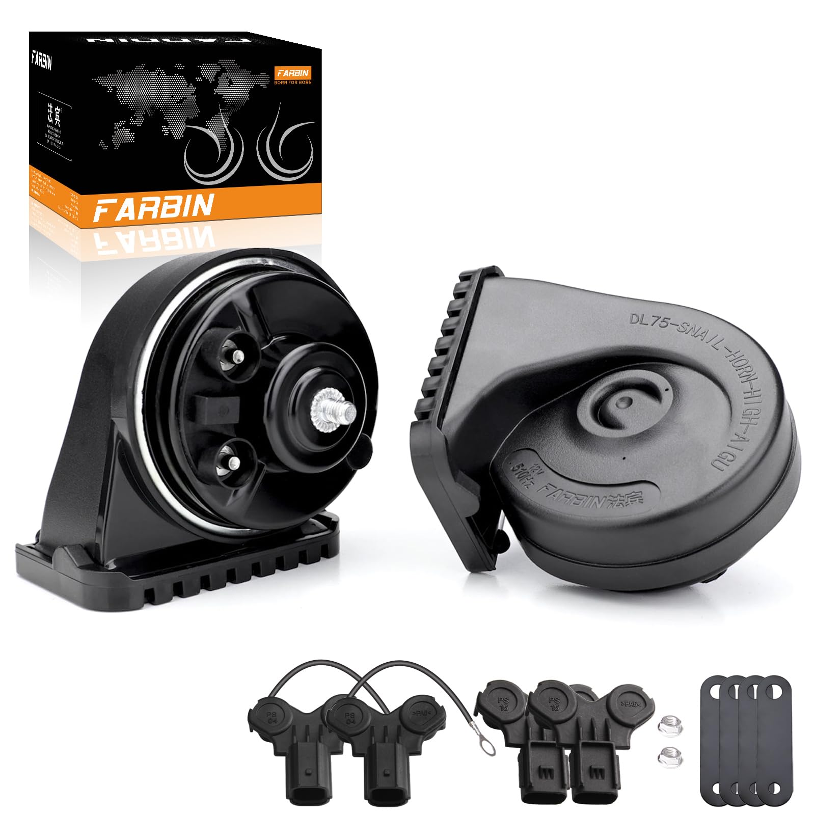 Farbin Special Interface Auto Horn Compatible With Honda/New Civic 12V Car Horn Loud With Protective Grill Dual-Tone Electric Sn