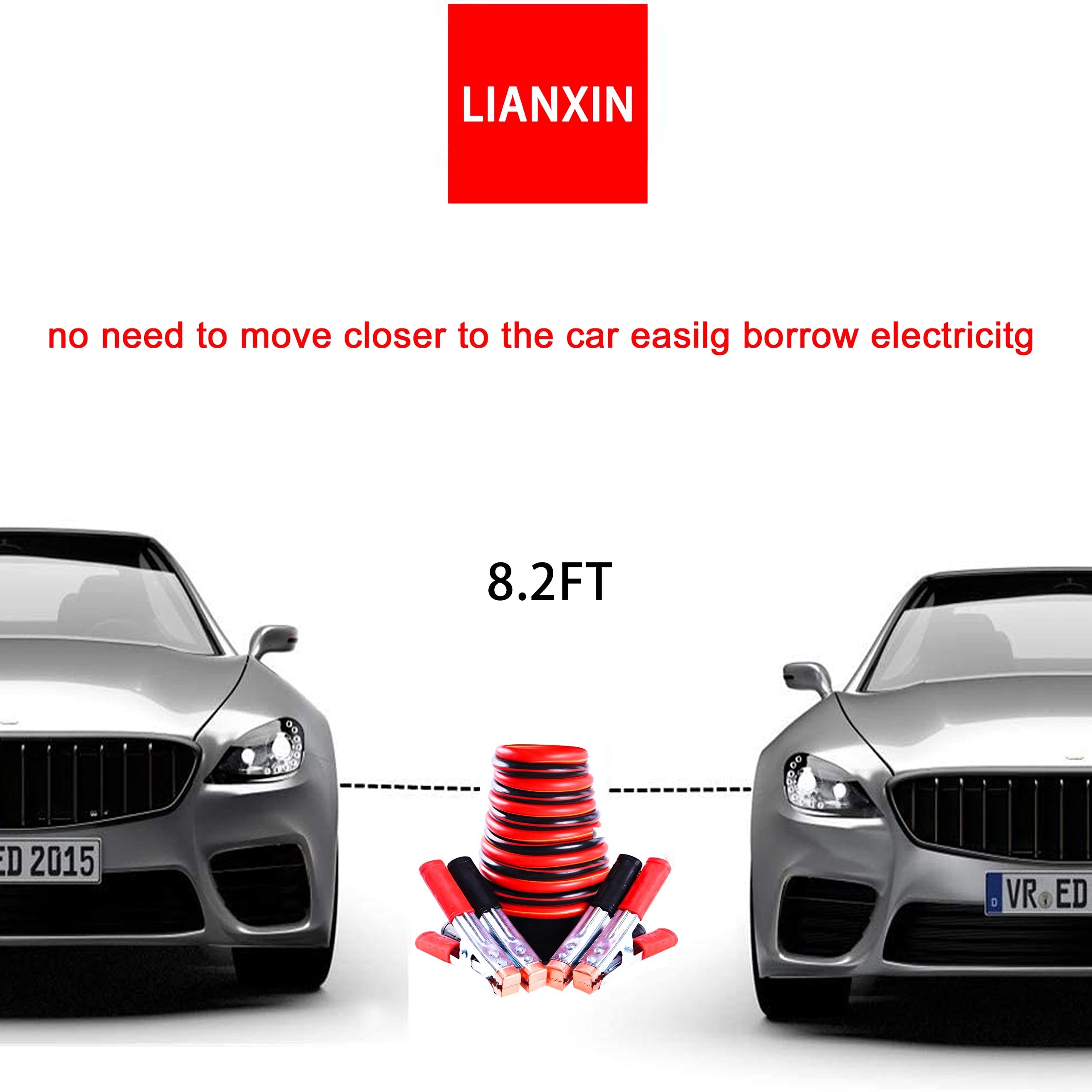 Lianxin Roadside Assistance Emergency Kit - Car Emergency Kit With Jumper Cables (Upgraded) Emergency Roadside Kit For Car 142 P