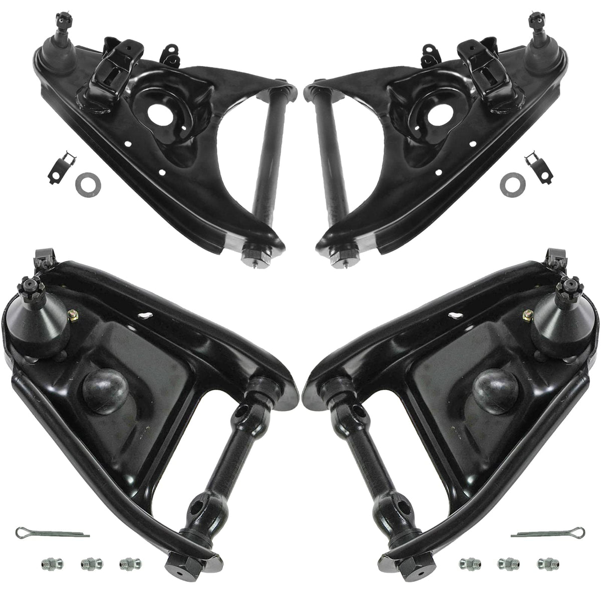 TRQ Front Upper & Lower Control Arm with Ball Joint Set Compatible with 73-99 Chevrolet GMC