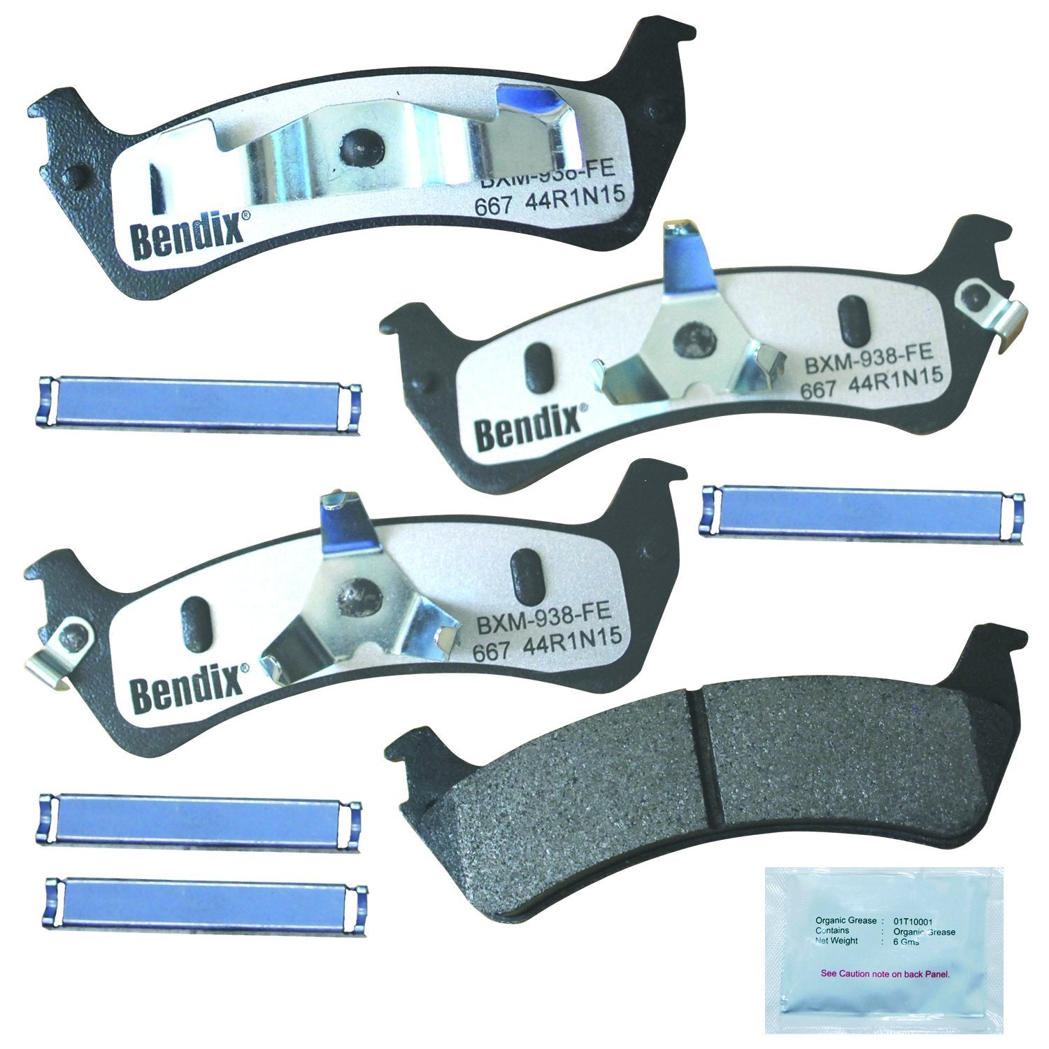 Bendix Fleet Metlok Mkd667Fm Semi-Metallic Rear Brake Pads For Ford Explorer 2001-1995, Explorer Sport 2003-2001, Explorer Sport