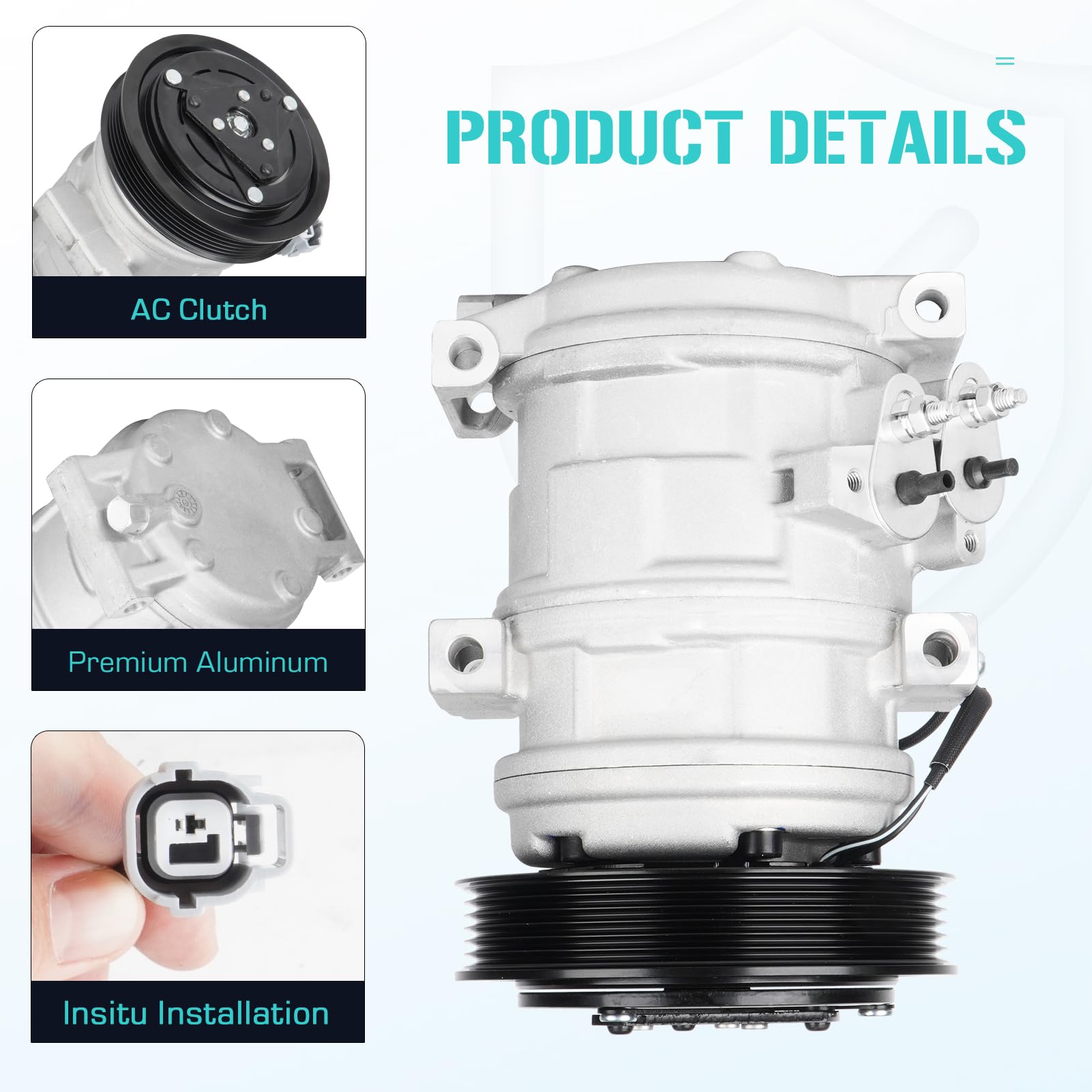 AC Compressor with A/C Clutch Fit for Acura TL 3.2L 2004 2005 2006 2007 2008 & 3.5L 2007 2008, MDX 3.5 2003-2006, for Honda Odys