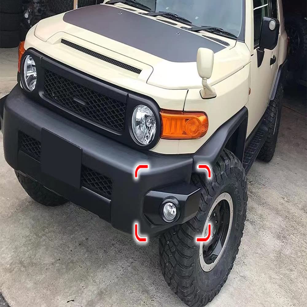 Jesymbx For Toyota Fj Cruiser 2007-2017 Front Bumper Fog Light Drl Daytime Running Lamp With Bulb And Wiring Black