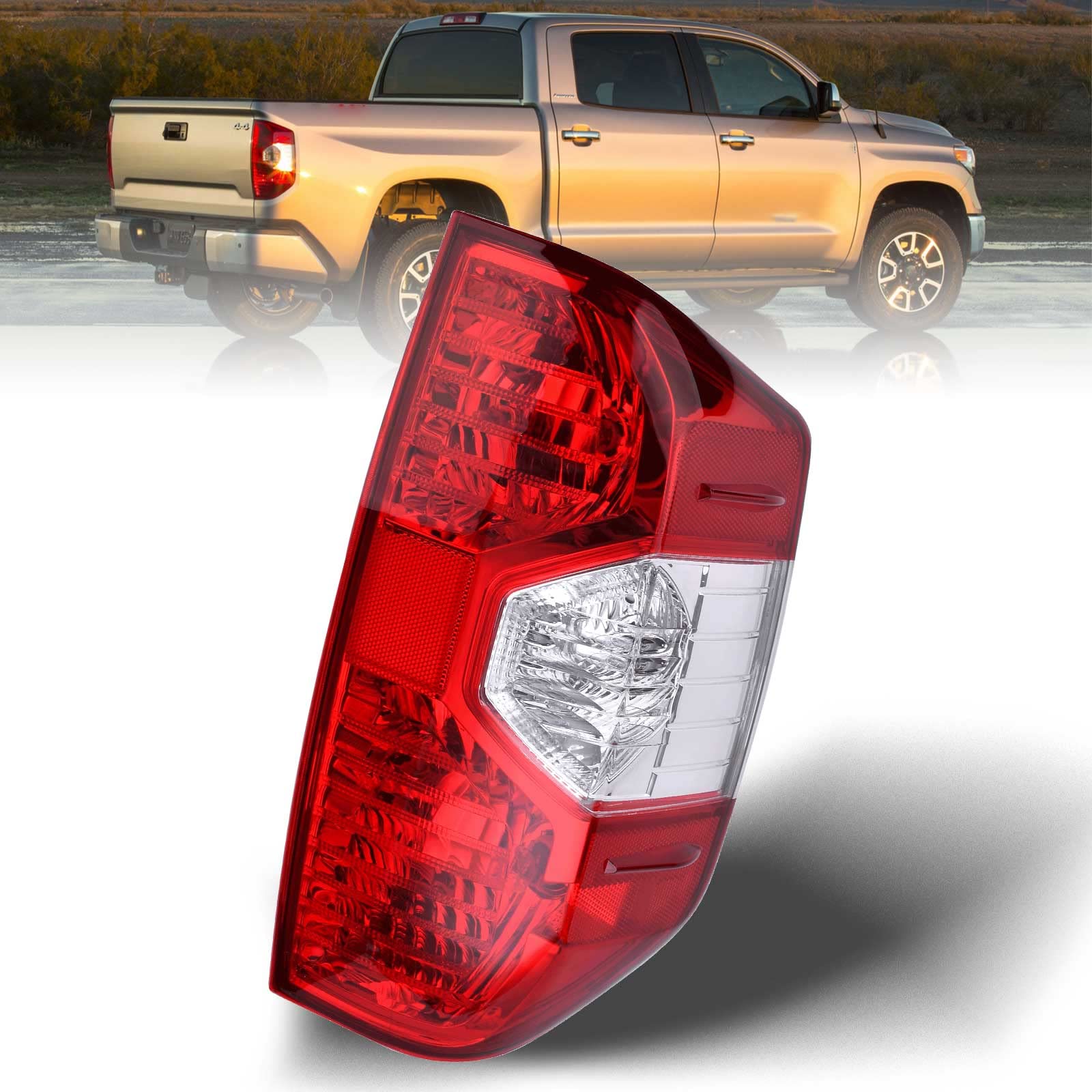 Nakuuly Tail Light Compatible With Toyota Tundra 2014-2021 Pickup Right Passenger Side Taillight Rear Brake Lamp Assembly Withou