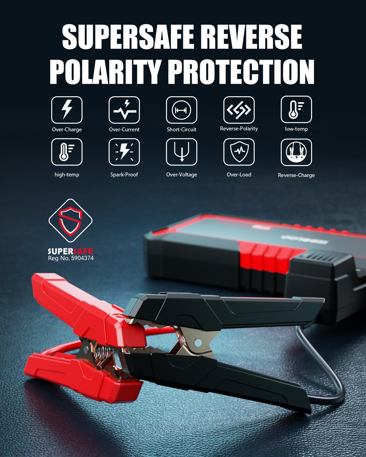 Gooloo Upgraded Gp3000 Jump Starter 3000A Peak Car Starter (Up To 9L Gas Or 7L Diesel Engine) 12V Jump Box Auto Lithium Battery