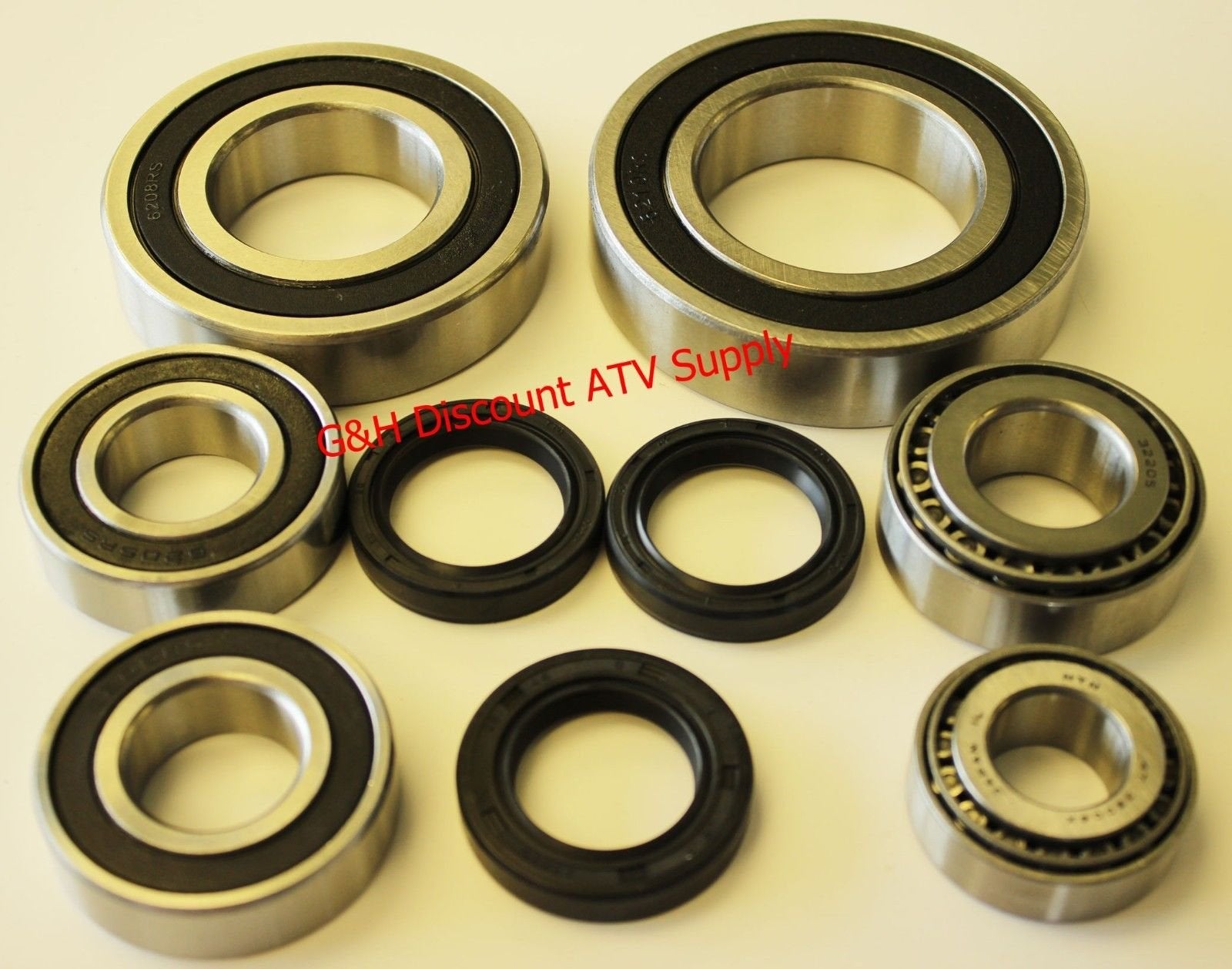 Complete Rear Differential & Wheel Bearing Seal Kit For Kawasaki Klf 400 Bayou