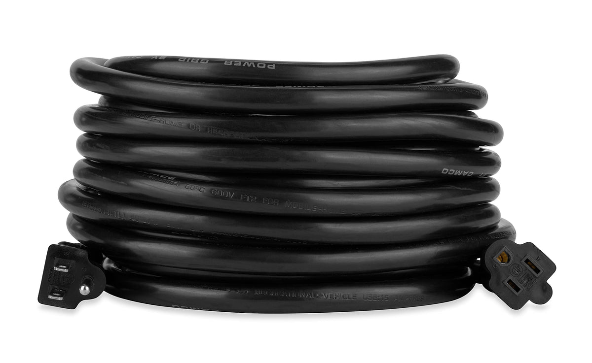 Camco 30-Ft 15 Amp Rv Extension Cord - Rated For 125V / 1,857W - Features Heavy Duty 14-Gauge Copper Wire For Superior Conductiv