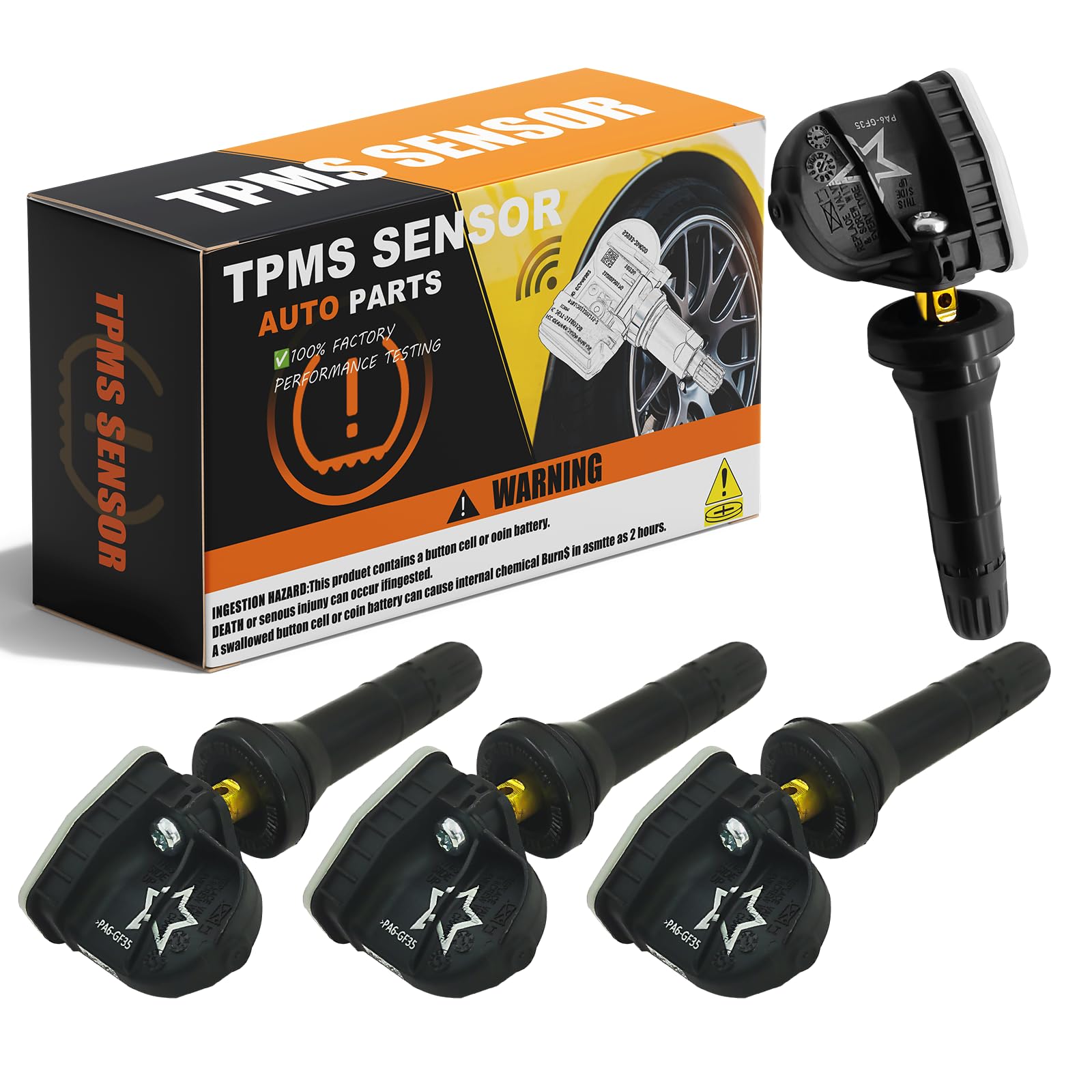 SHOCKENT 13598773 Upgraded 433MHZ TPMS Sensor Fits for:-Chevy Traverse 2016-2022, Malibu 2016-2022, Cruze 2016-2019, Impala 2017