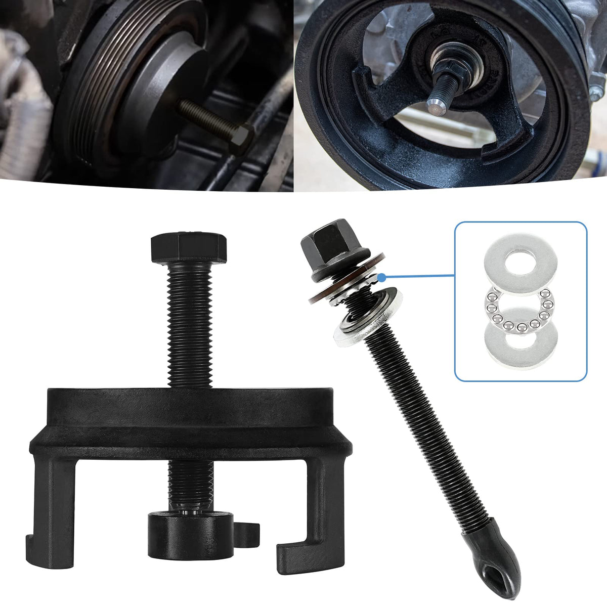 For GM 25264 Harmonic Balancer Puller and LS Harmonic Balancer Installation Tool 1997-UP V8 LS1 LS2 LS3 LS4 LSX LSA LS6 LQ4 LQ9,