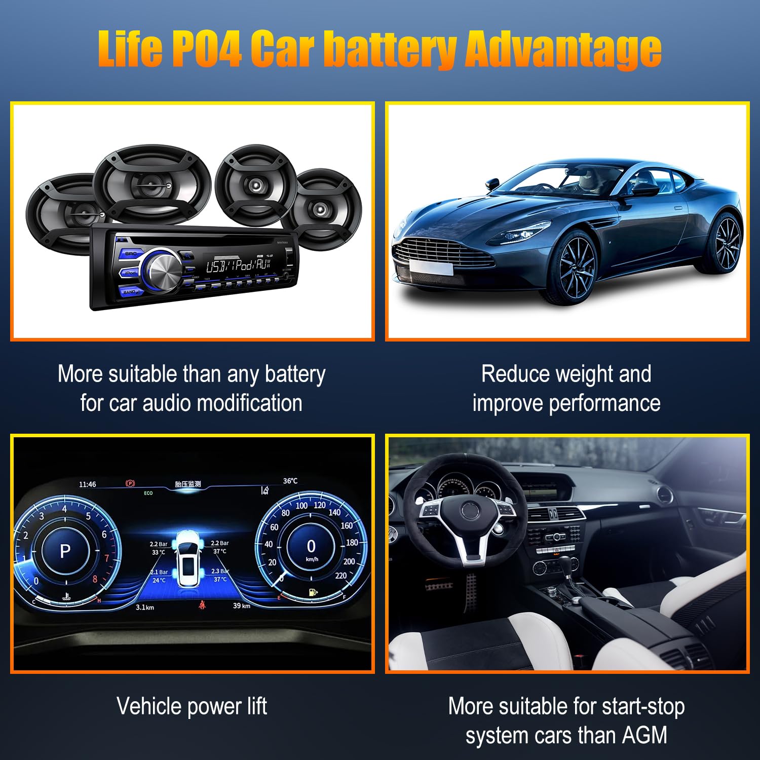 TPE G24 Lithium Car Battery 12V 60AH 1100CCA High-Performance Automotive Battery Start-Stop Technology 60 Months Warranty