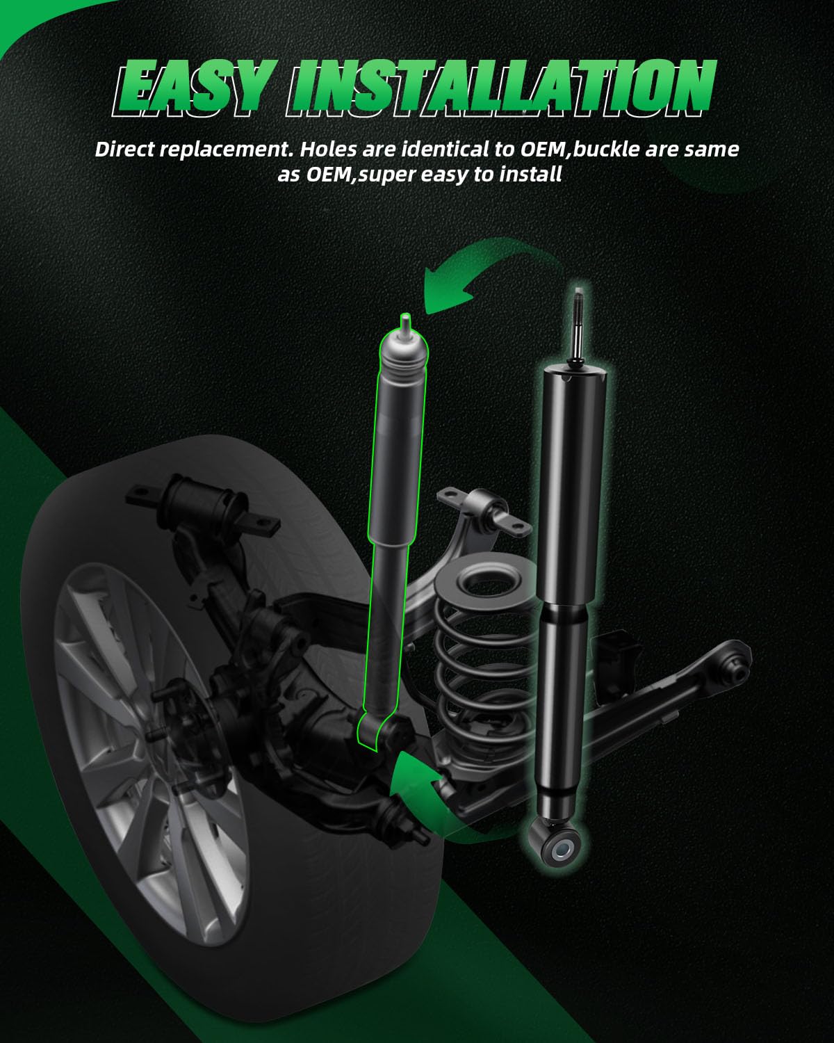 Shocks Absorbers,Scitoo Front Rear Gas Struts Shock Absorber Fit For 1998 1999 2000 2001 2002 For Honda Passport,1999 2000 For Isuzu Amigo, 2002 2003 2004 For Isuzu Axiom/Rodeo 344298 344299 Set Of 4