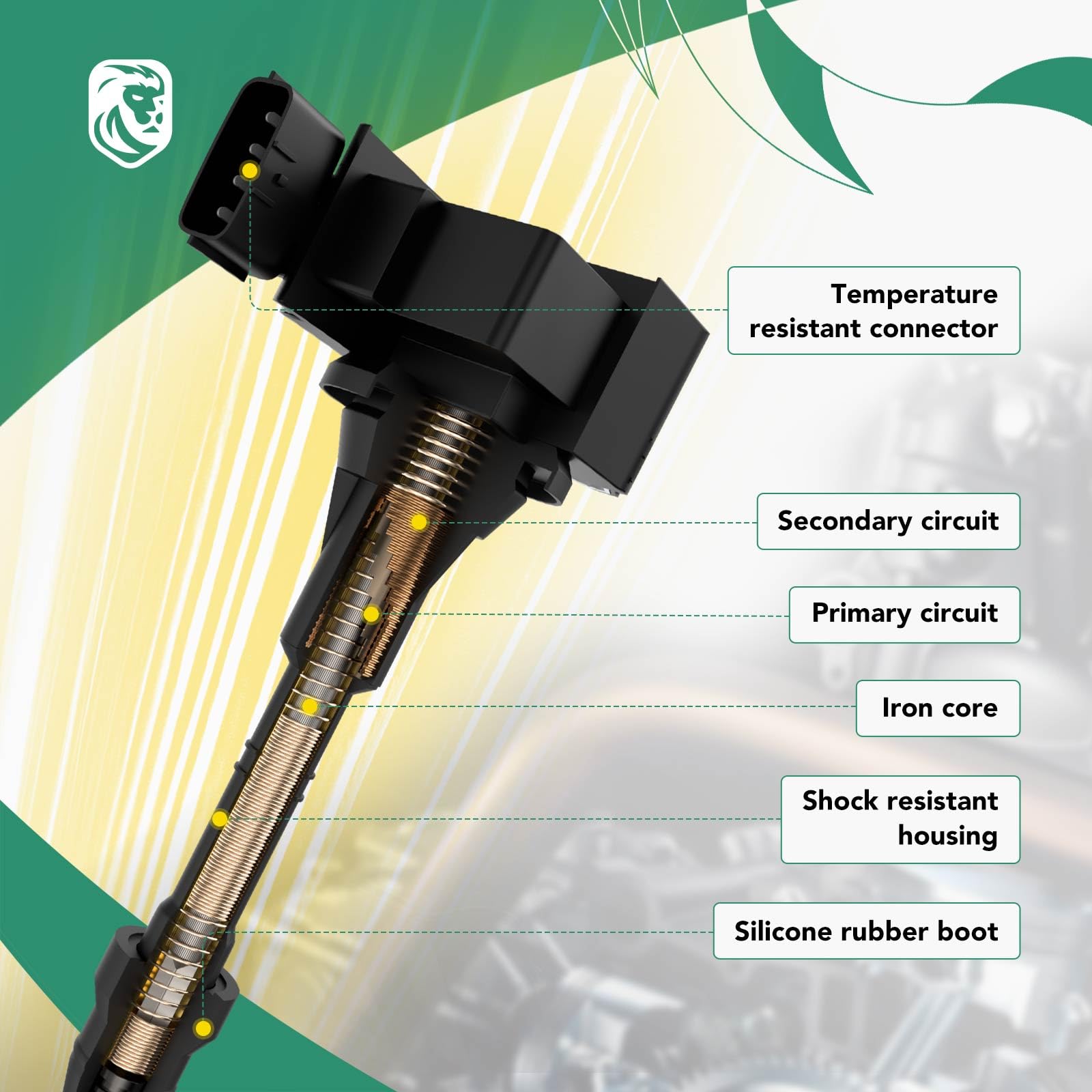 Yhtauto Set Of 4 Ignition Coil Packs Replacement For Nissan Altima 2007-2013, Sentra 2007-2012, Nv200 2013-2014, Versa, Cube, Rogue, Infiniti Fx50 2009-2013, M56 Q70L Qx60 Qx70 Replace 22448Ja00A