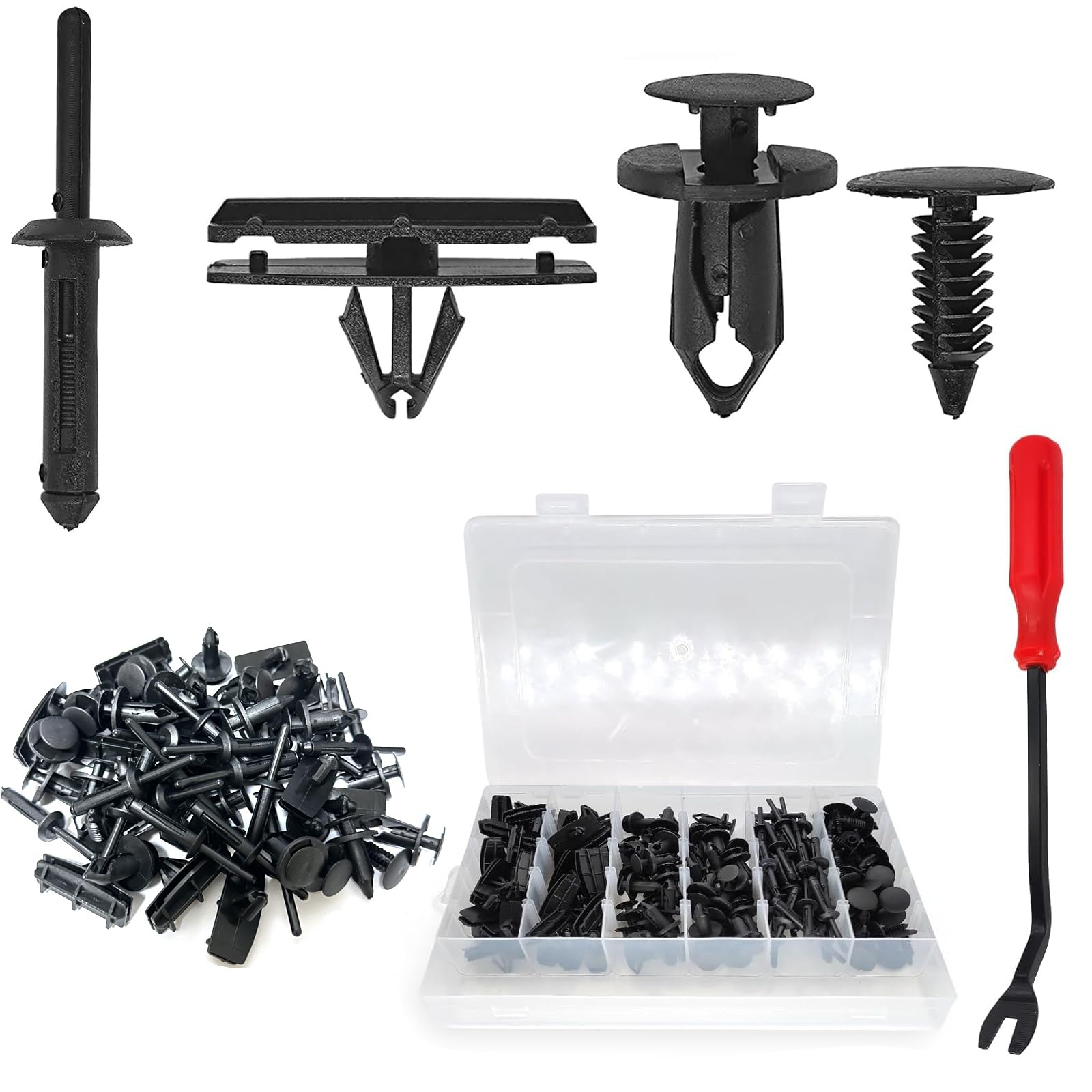 161Pcs Fender Clips For 2007-2022 Jeep Wrangler Jl Jk & 2005-2010 Grand Cherokee, Retainer Push Pins 6030441, Plastic Rivets 650