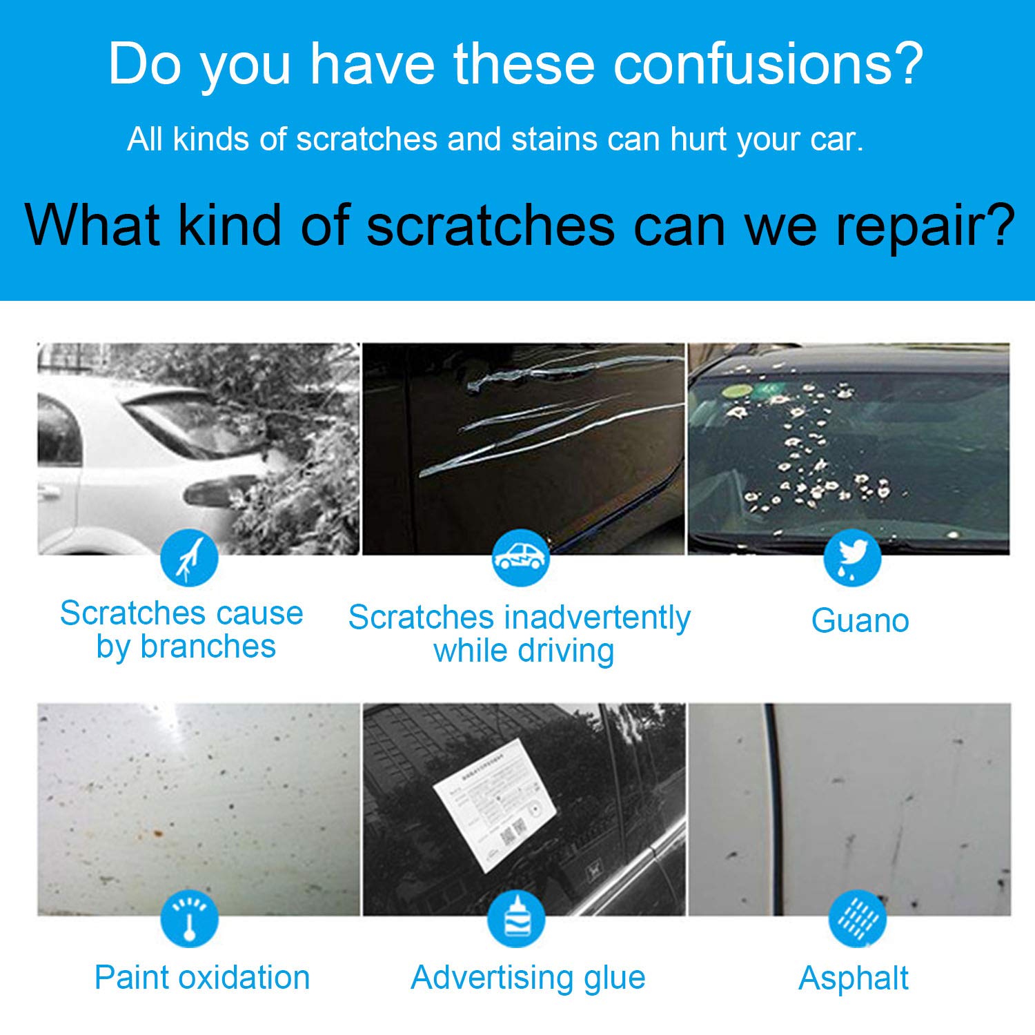 2 Pack - Upgraded Nano Magic Car Scratch Remover Cloth, Multipurpose Scratch Repair Cloth, Nanomagic Cloth For Car Paint Scratch