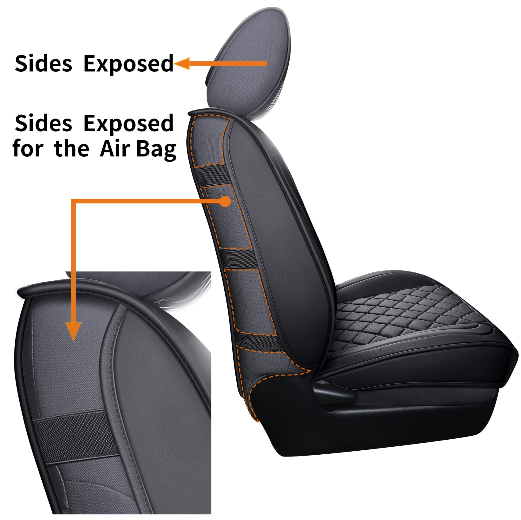 Tomatoman Tacoma Seat Covers Customized For 2005-2024 Sport Extended Access Cab Pickup Truck, Waterproof Faux Leather Car Cushions(Rear Seat, Black-Red)