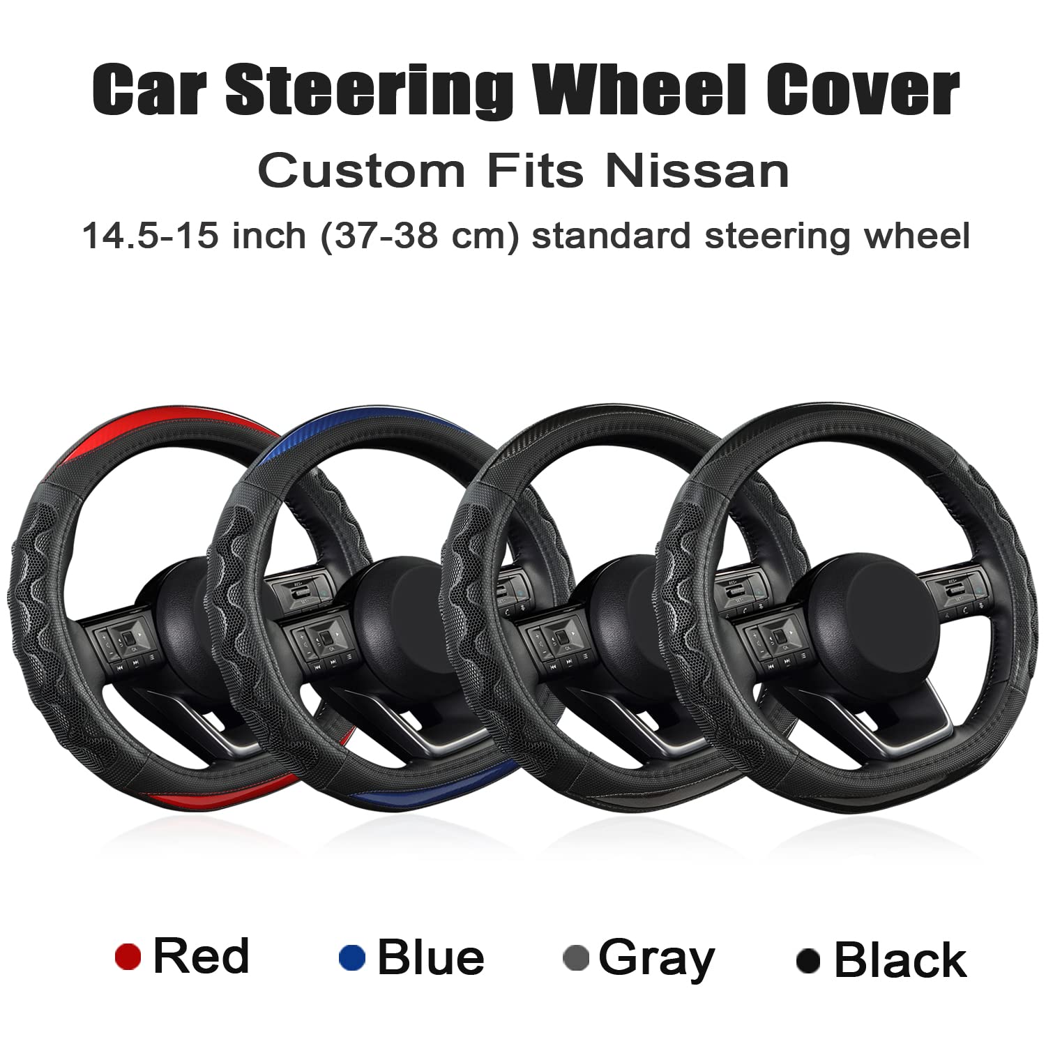 Giant Panda Steering Wheel Cover For Nissan Altima Rogue - Car Steering Wheel Cover For Nissan D Shape(Gray-D-Shaped)