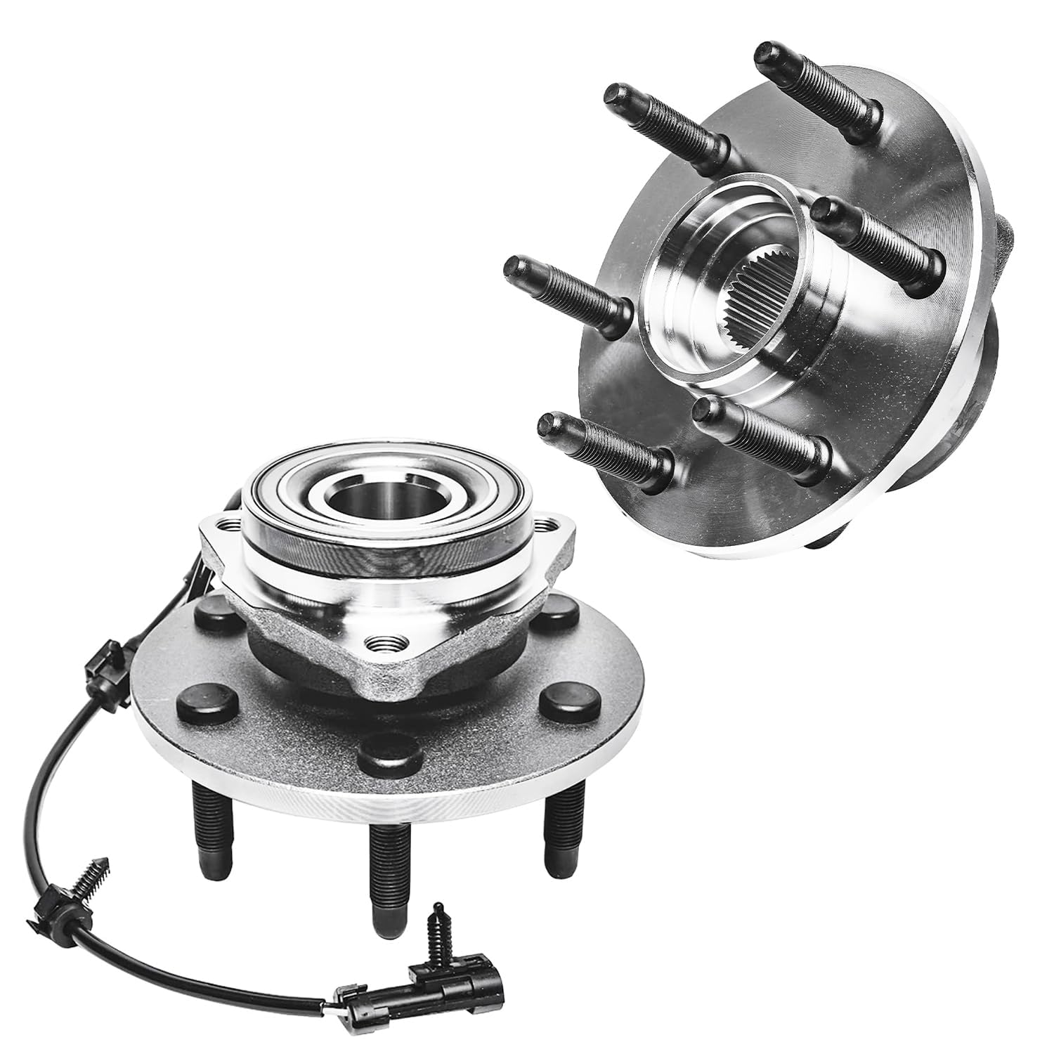 Detroit Axle - 4WD Front End Suspension Kit for Chevy GMC Silverado Sierra Suburban 1500 Yukon Tahoe Escalade Wheel Bearing Hubs