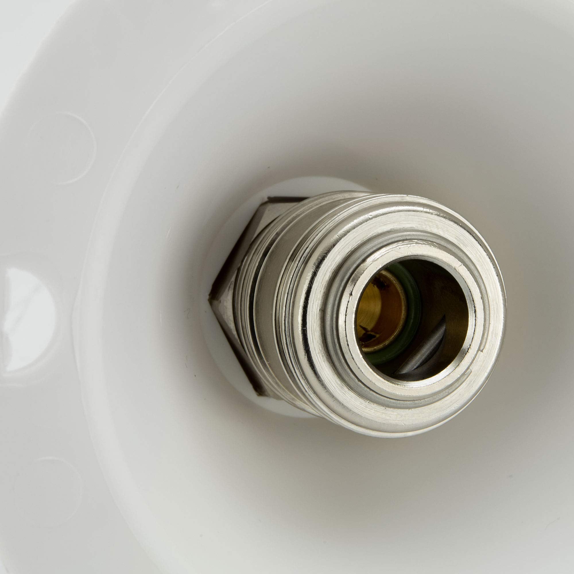 RecPro RV Exterior Spray Port Hook-Up Connector (Port Only) (White)