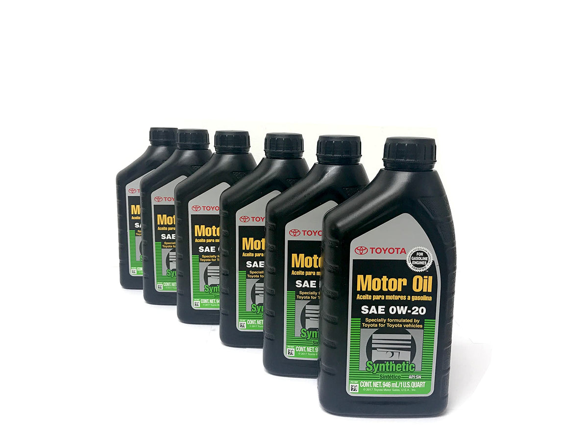 Toyota/ Exxon Mobil Case Of 6 Quarts Full Synthetic Tgmo Sn 0W-20 Oil