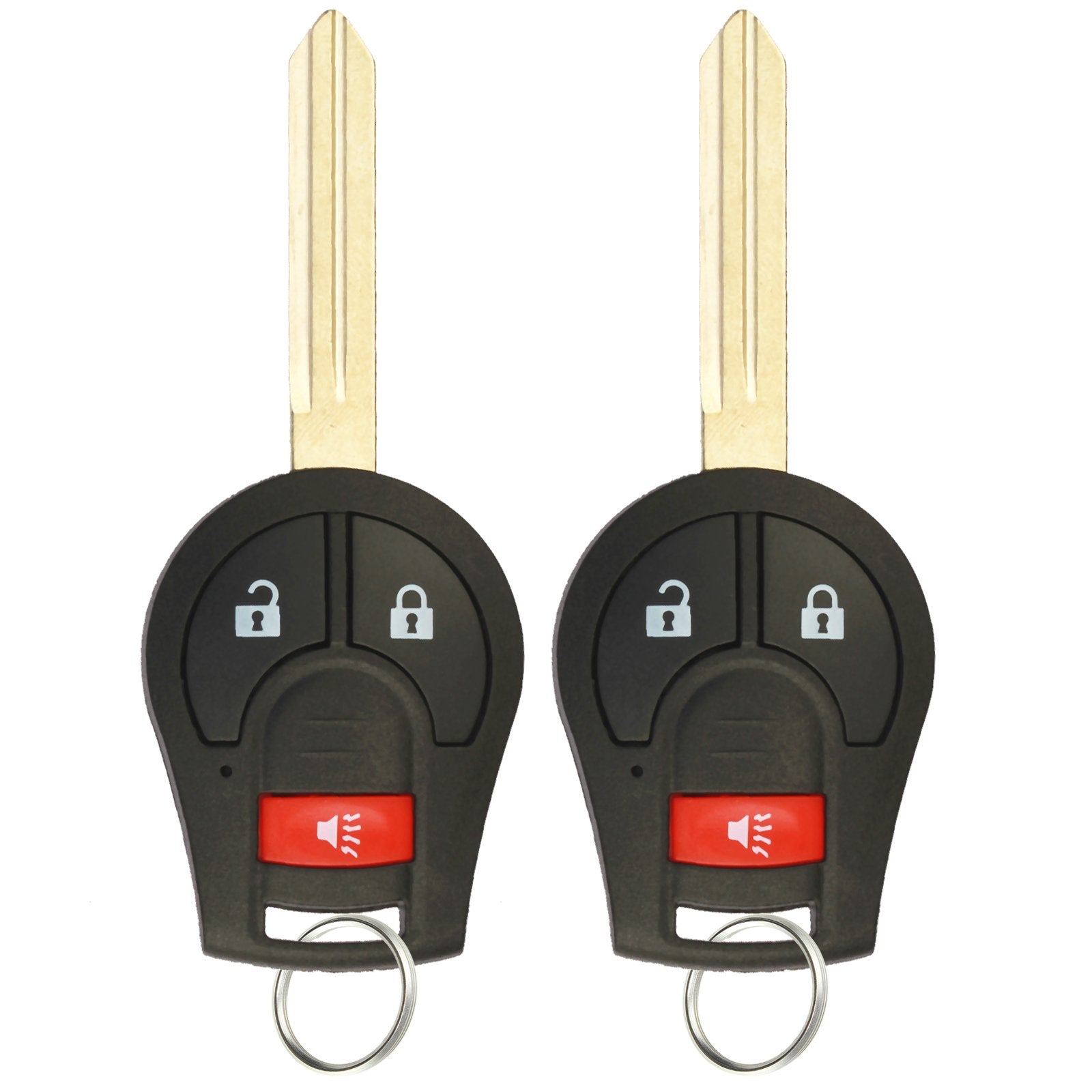 Keylessoption Keyless Entry Remote Control Car Uncut Ignition Key Fob Replacement For Cwtwb1U751 (Pack Of 2)