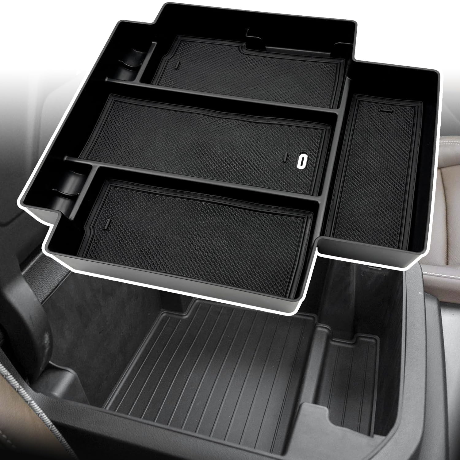 EVTIME Console Console Organizer Storage Tray Accessories fits for 2024 2023 2022 2021 GMC Yukon Chevy Tahoe Suburban Only Fit f