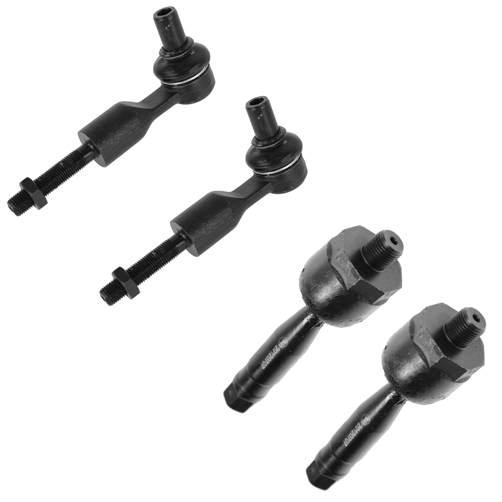 Trq Front Steering Kit Set Of 4 Inner & Outer Tie Rods For Volkswagen Audi