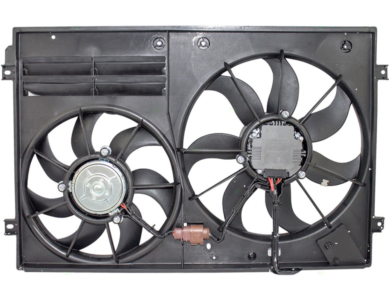 Topaz 1K0121205Ad9B9 Radiator Dual Cooling Fan Assembly For Volkswagen Jetta Beetle Tiguan Golf Audi A3 Tt 2.0L Diesel