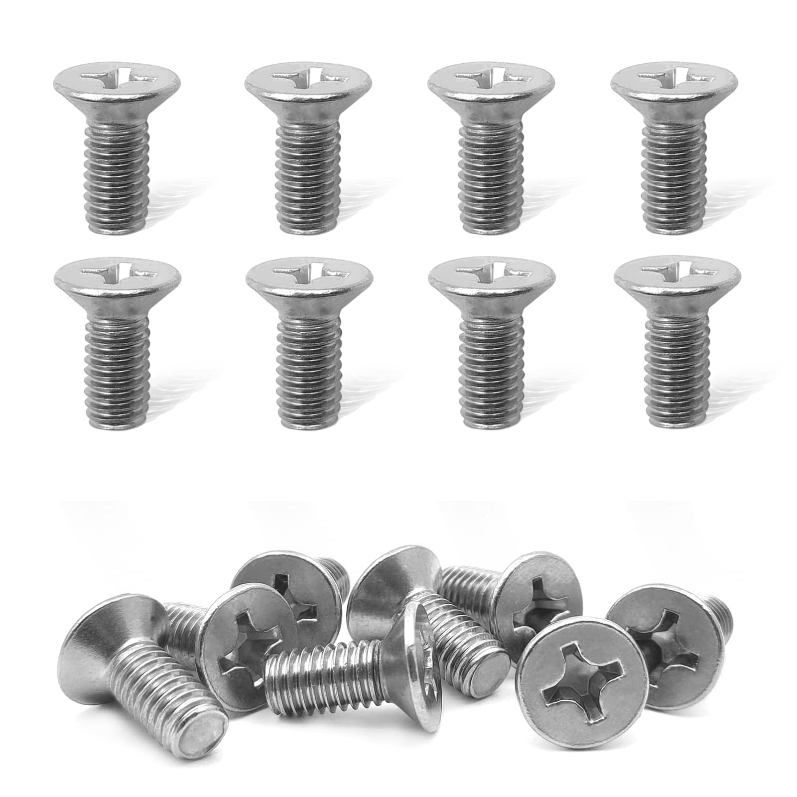 8Pack Stainless Steel Brake Disc Rotor Screws, Stainless Steel Retaining Screws for Front and Rear by Mission Automotive, Compat