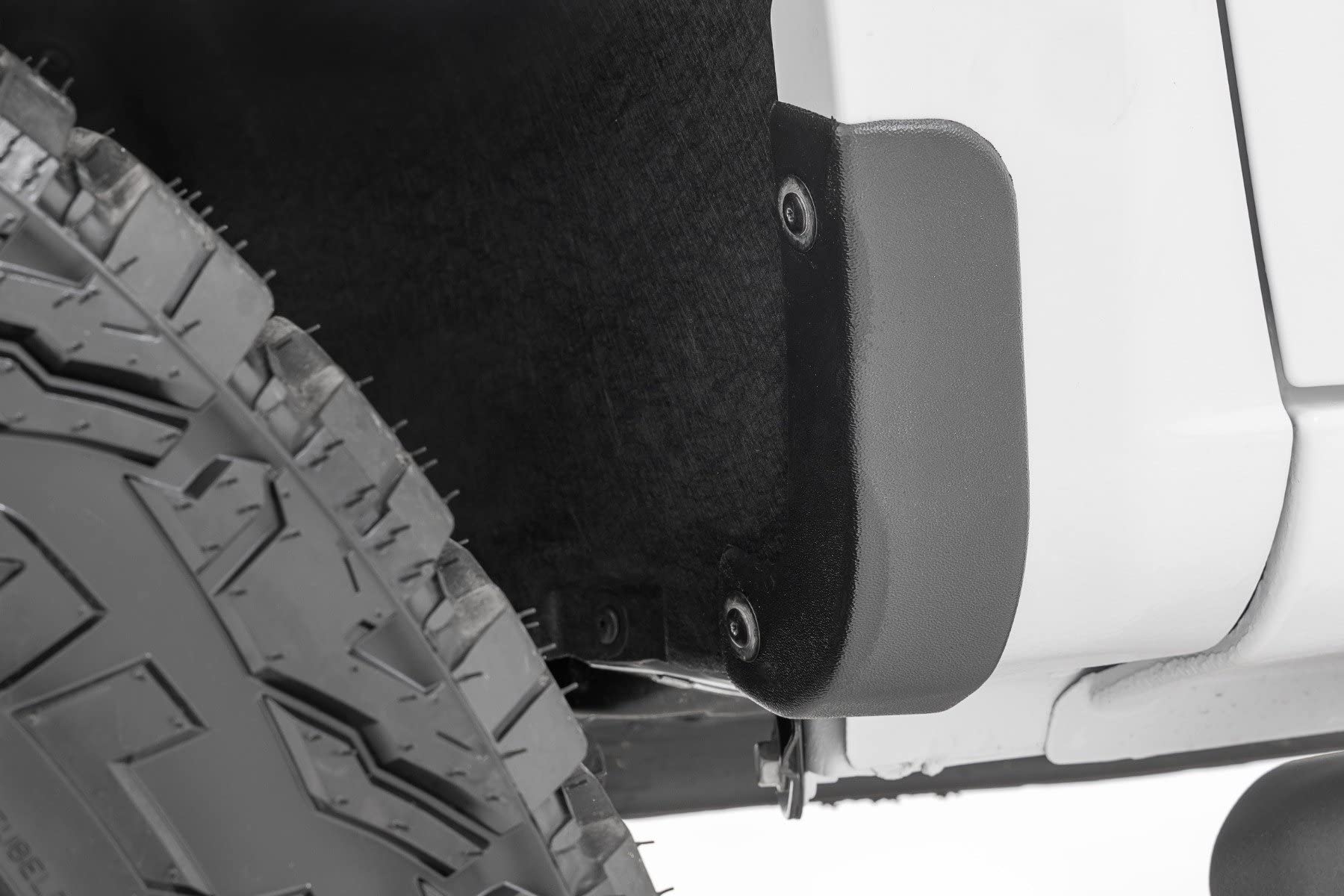 Rough Country Mud Flap Delete For 2019-2025 Chevy Silverado 1500 - Heavy-Duty Tri-Blend Abs, Easy Install, Includes Front & Rear Deletes