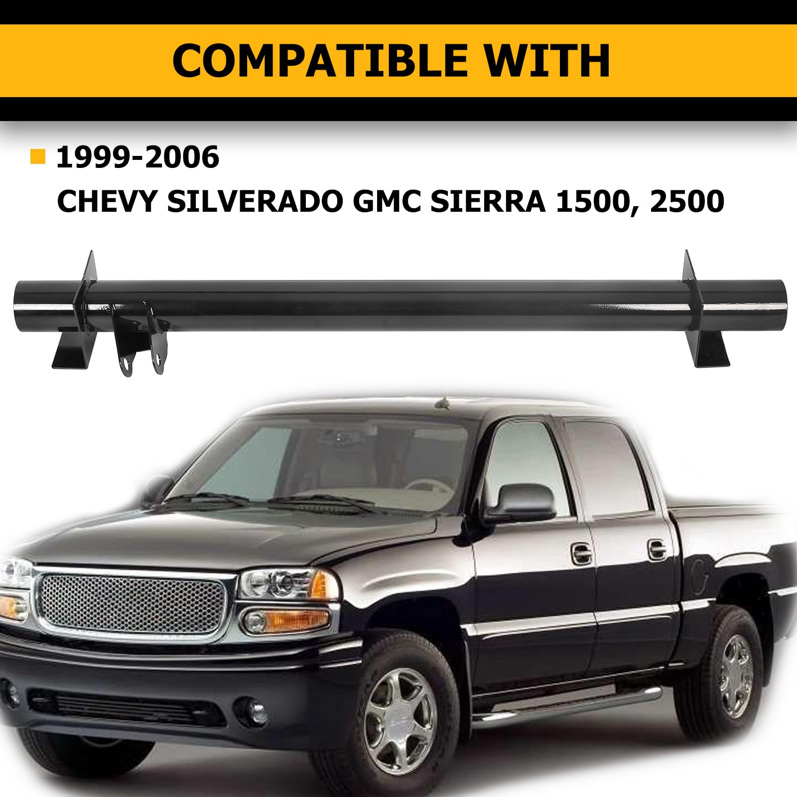 KUAFU Rear Upper Shock Mount Crossmember Compatible with 1999-2006 Chevy Silverado & GMC Sierra 1500 2500