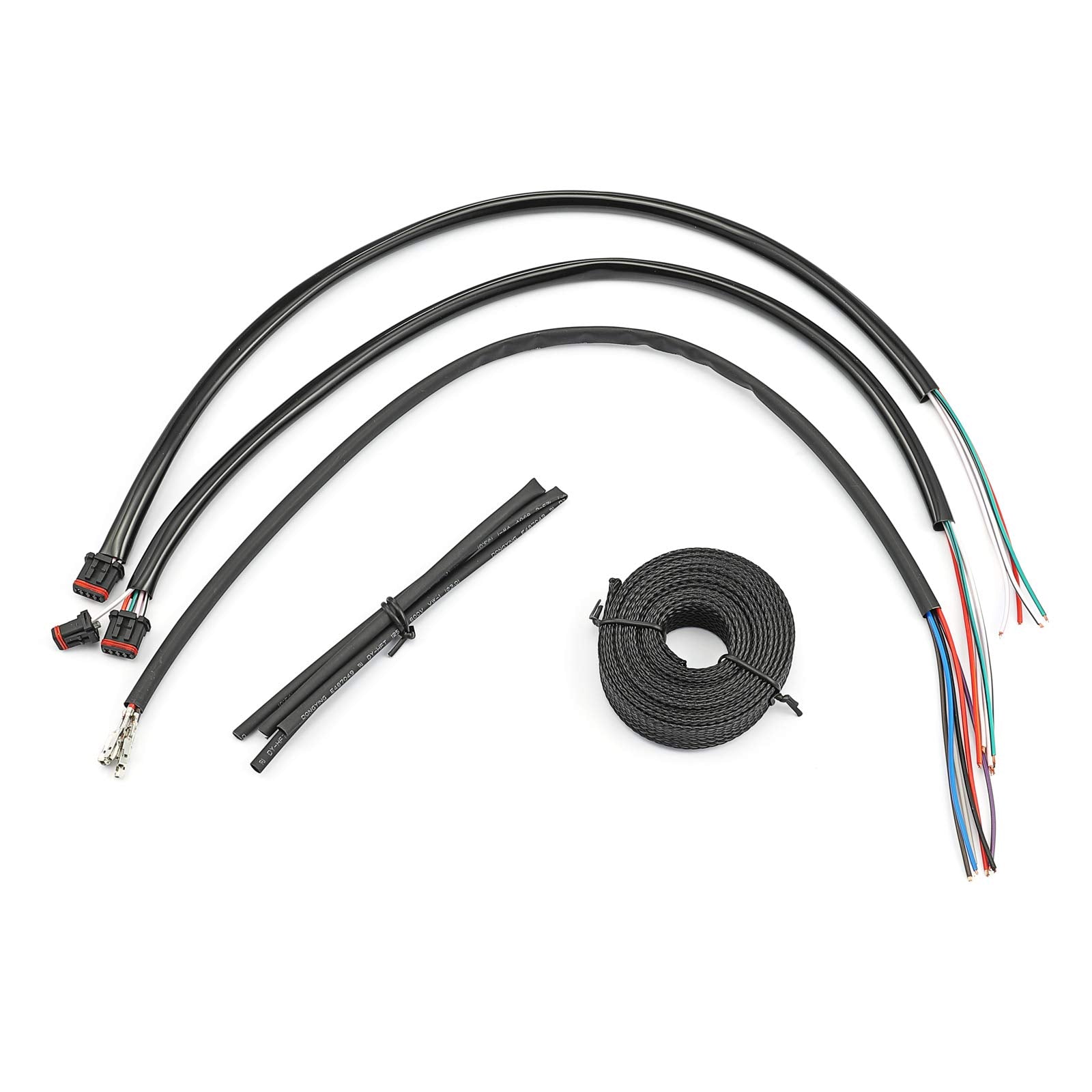 WSays Handlebar Wiring Extension Kit W/Throttle-by-Wire Extend Fit 10''-16'' Handlebar Compatible with Harley Touring Street Ele