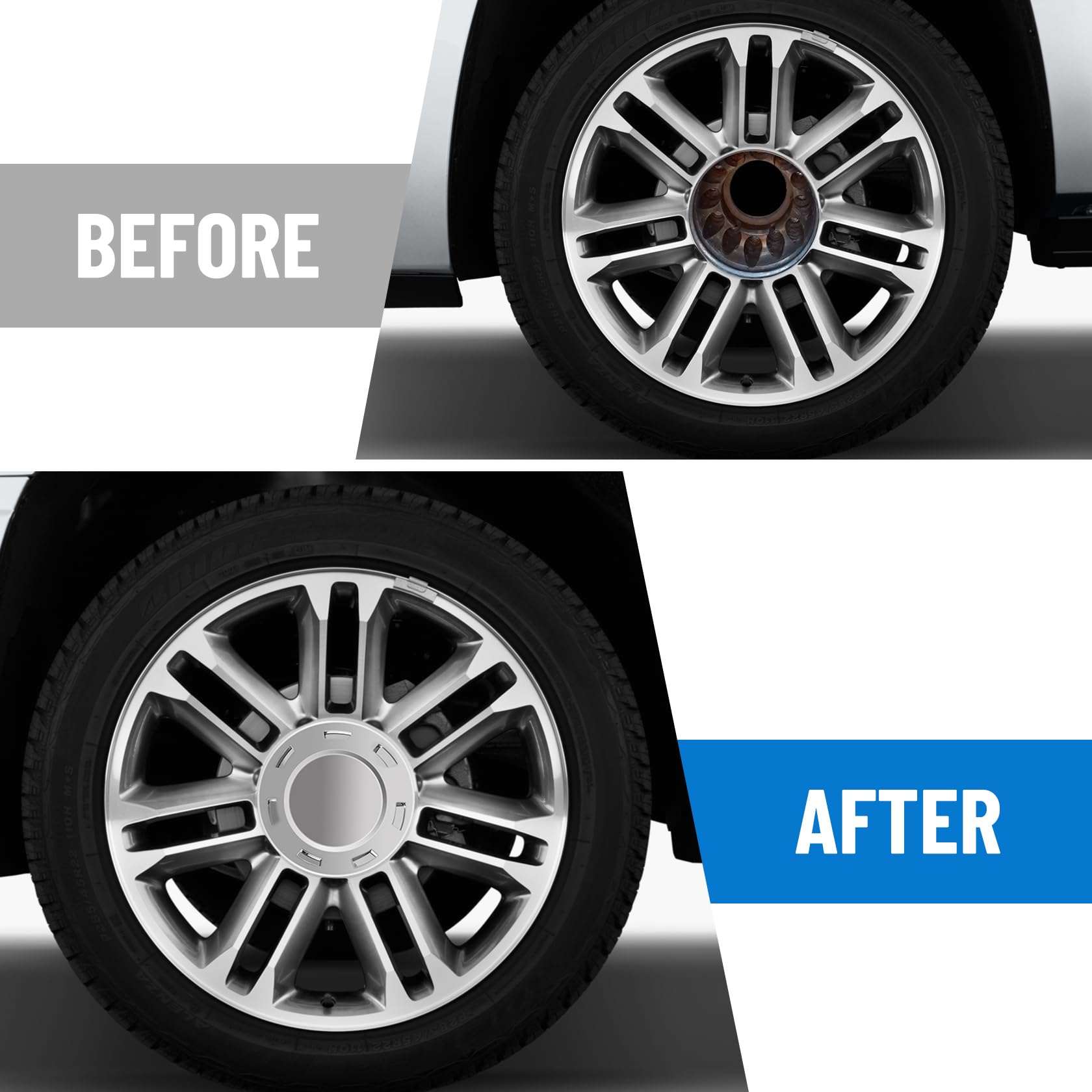 B4B BANG 4 BUCK Chrome Wheel Center Hub Cap Replacement for Cadillac Escalade 2007-2014, 22" 7 Spoke, 4 pcs, 69mm