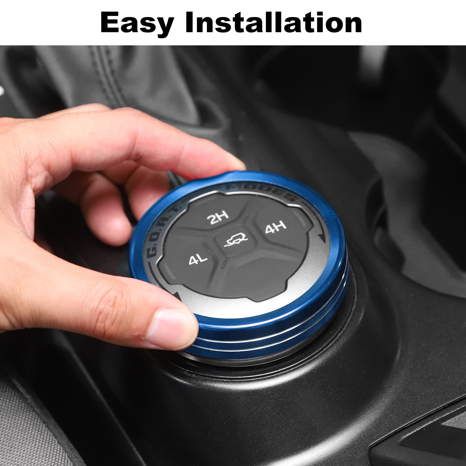 JWWY Air Conditioner Headlight Switch Knob 4WD Wheel Drive Trailer Gear Switch Knob Cover for 2021-2024+ Ford Bronco Accessories