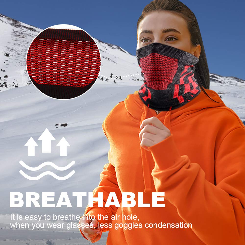 Wtactful Winter Neck Gaiter Neck Warmer Women Half Face Ski Mask Cover Shield For Cold Weather Windproof Tube Bandana Balaclava