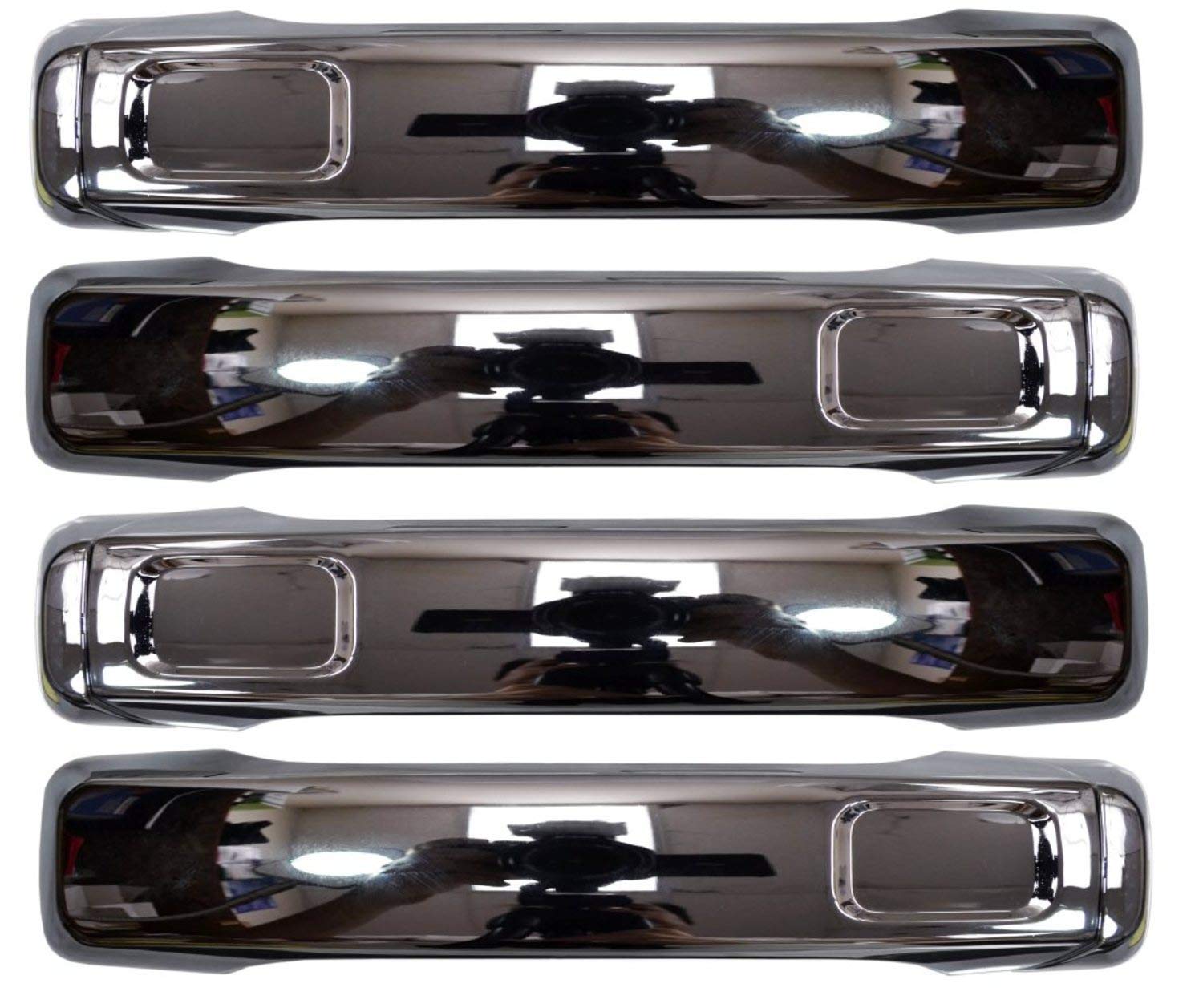 PT Auto Warehouse GM3953MQP  Exterior Outer Outside Door Handle, Chrome  Front/Rear Left/Right, Set of 4