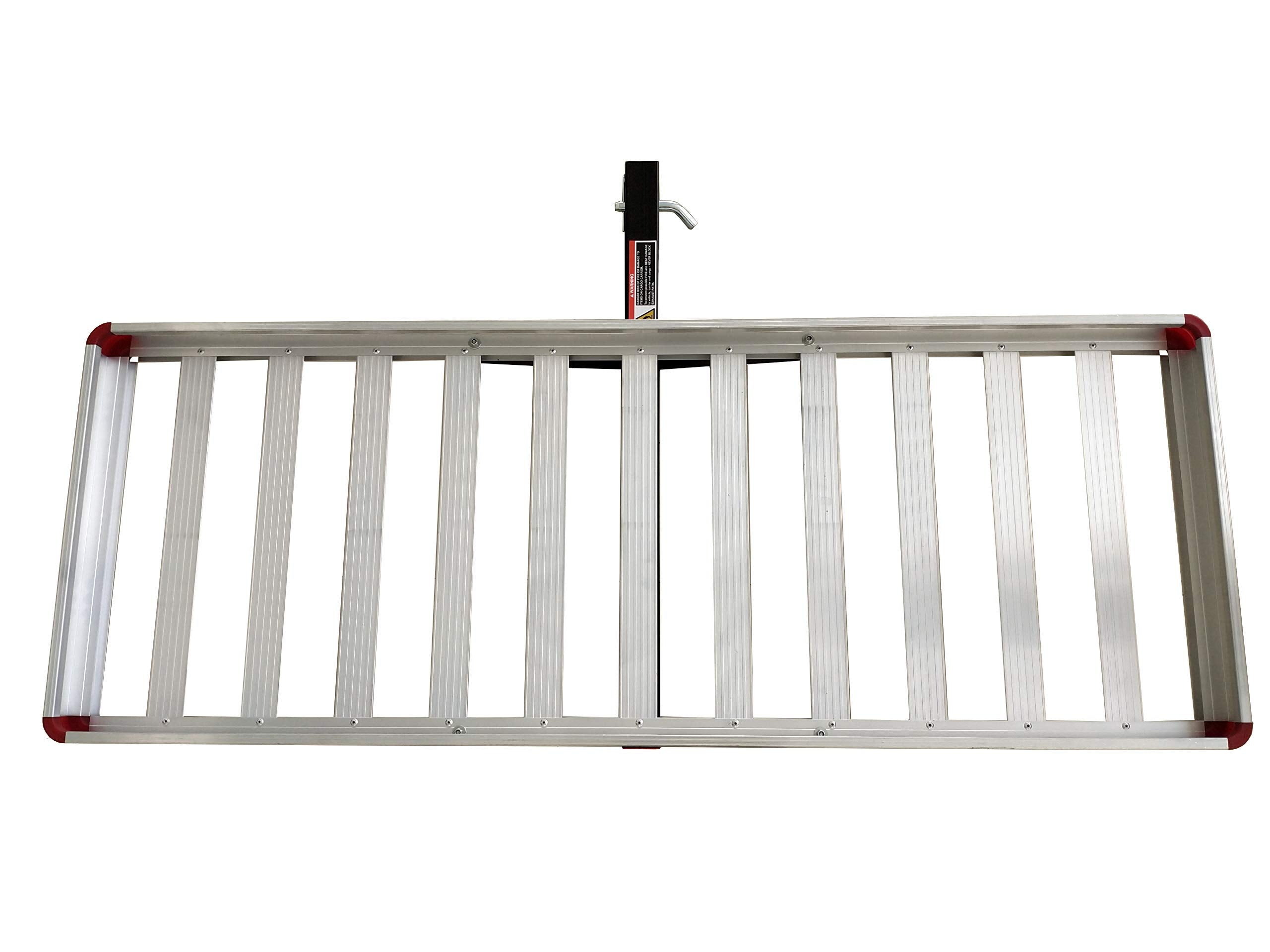 Maxxhaul 60 X 22 Aluminum Cargo Carrier Rack Basket For Luggage For Suv Truck Car Van - 500 Lbs. Capacity, Silver