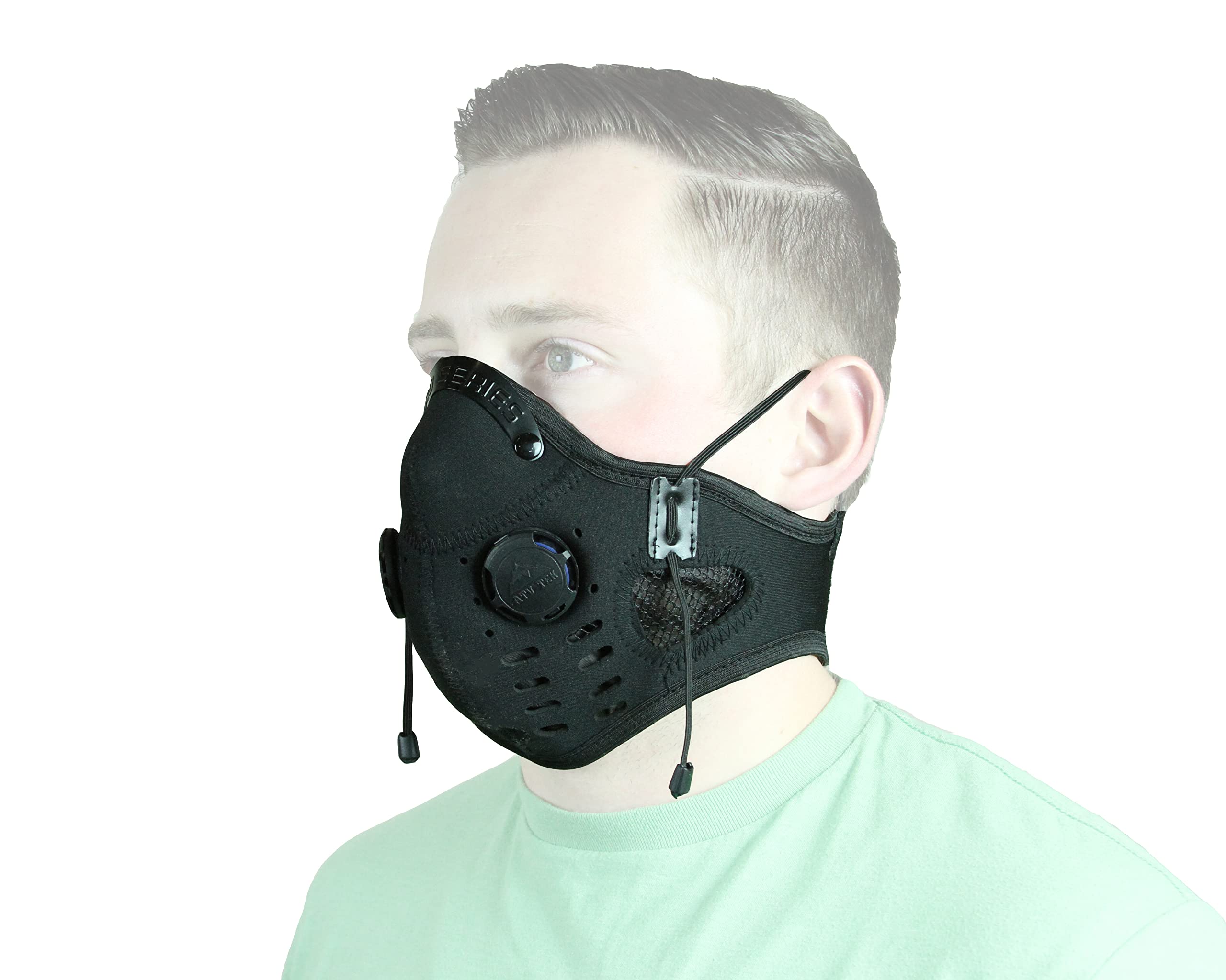 ATV Tek EDMBLK Elite Deluxe Neoprene Dust Mask (Black, 18&quot;)
