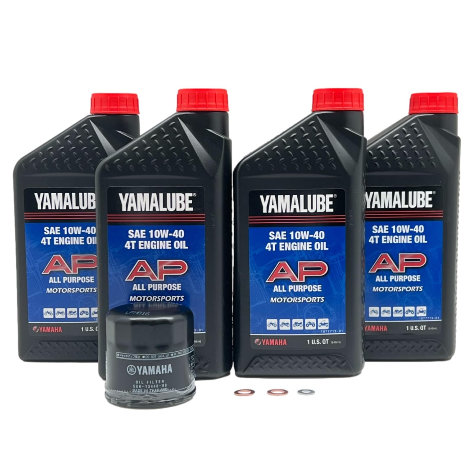 Yamaha Wolverine X2/ X4 850 (2018-2024) all Models Oil Filter Change Kit Yamaha Part# 5GH-13440-80-00 and 4 Quarts All Purpose L