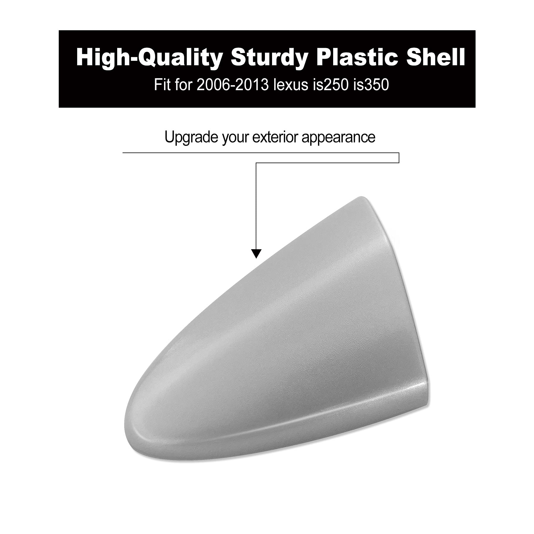 Augrex Door Handle Cover Fit For Lexus Is350 2.5L 3.5L 2006-2013, Fit For Lexus Is F 5.0L 2008-2013, Exterior Chrome Door Handle Trim Cap Front Driver Side Outside Door Handle Key Cover