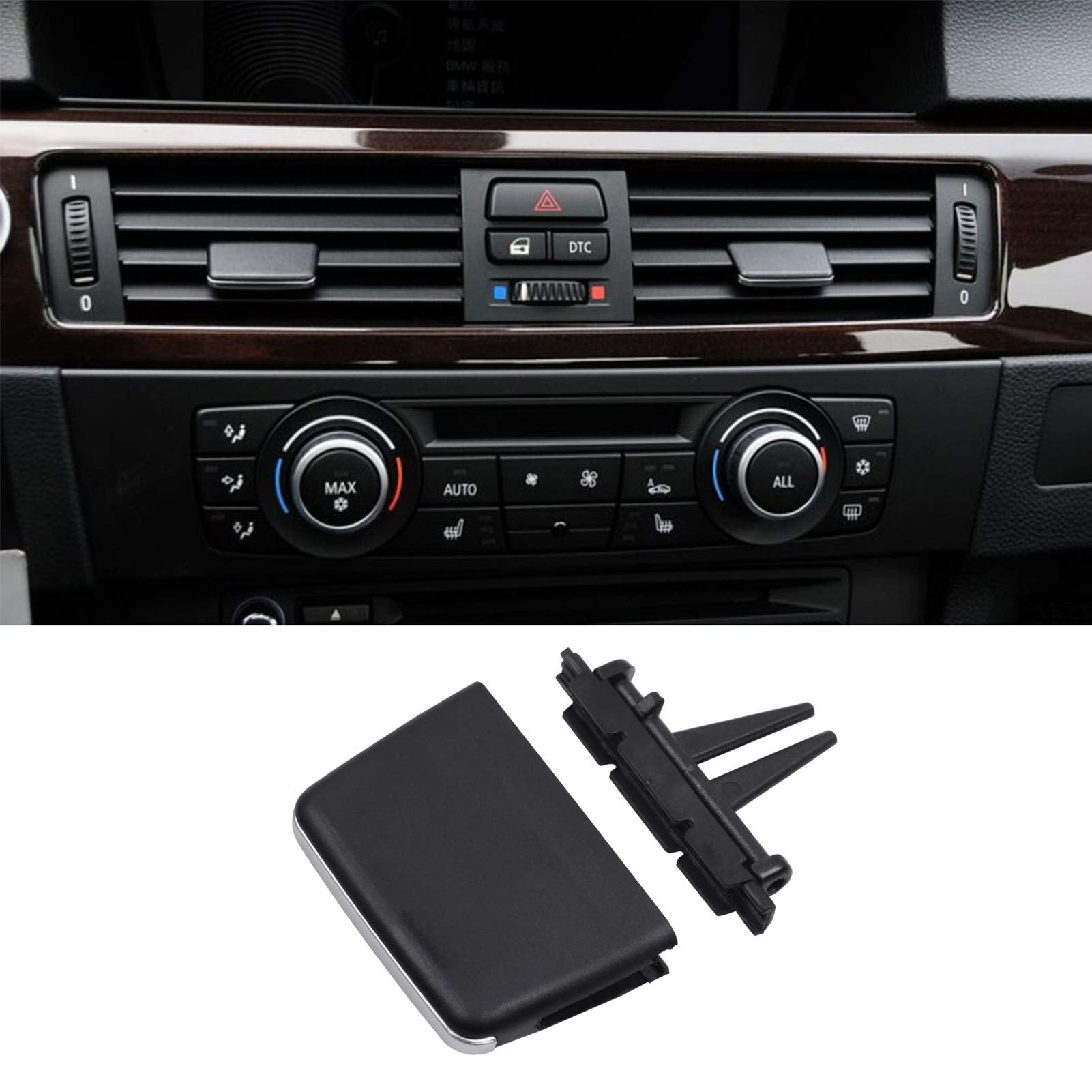 Jaronx 1Pcs Air Vent Clip Tab Compatible With Bmw 3 Series E90 E91 E92 E93, Upgraded Air Grille Tabs Ac Vent Outlet Clip (Compatible With Bmw 320I,325I,328I,330I,335I 2005-2011)(Front Row)