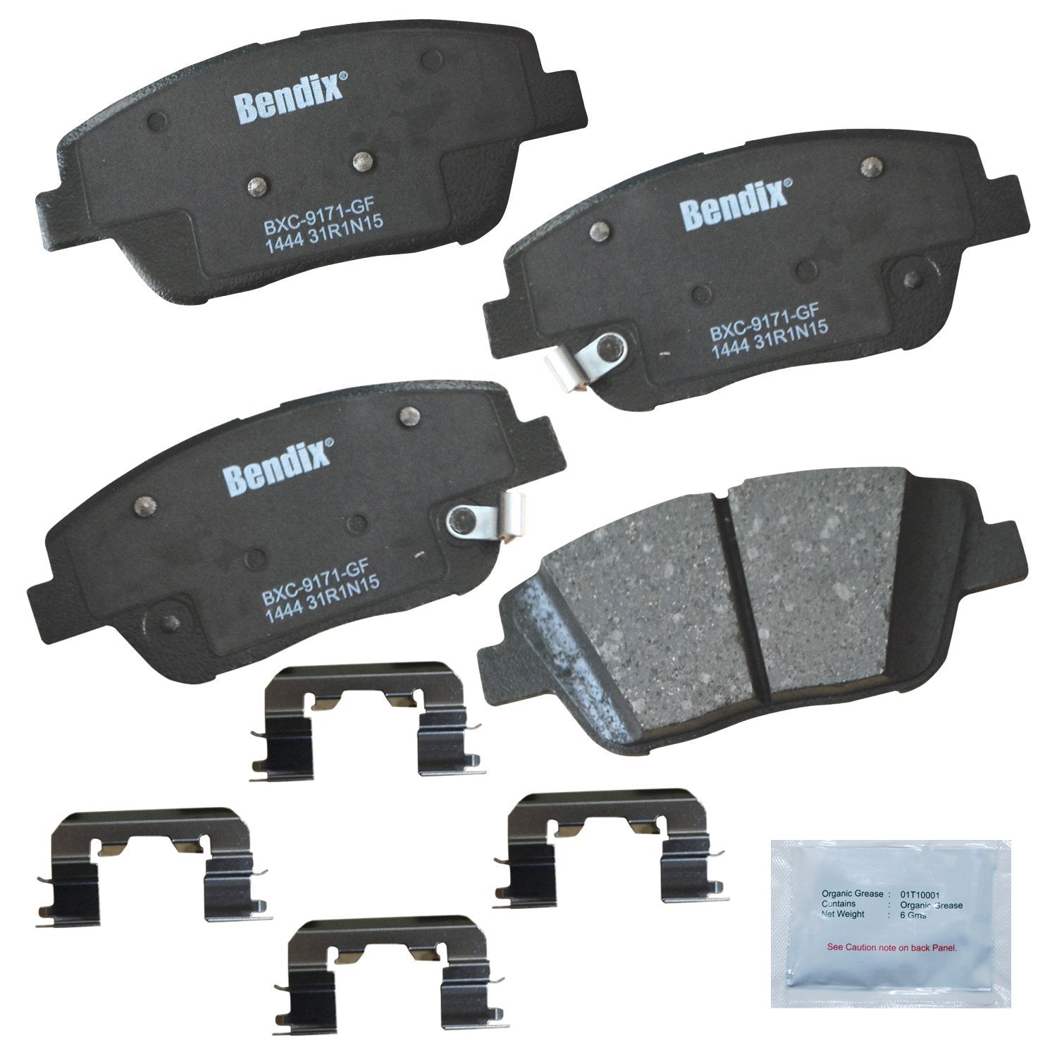 Bendix Priority1 Cfc1444 Ceramic Front Brake Pads For Hyundai Sonata 2015-2011, Kia Optima 2016-2011