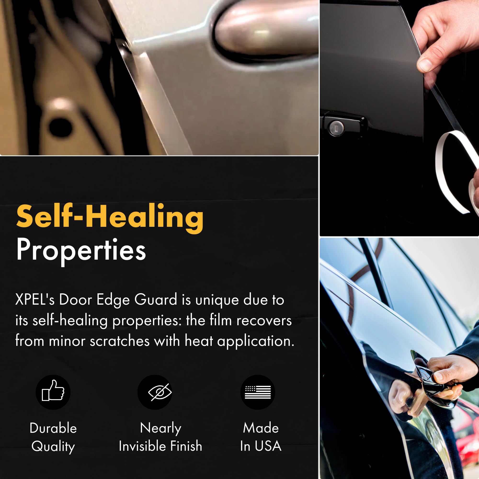 Xpel Door Edge Guard Protection Film Roll, 3/8'' X 100' - Car Or Truck Doors, Protective Barrier Against Minor Scratches, Paint